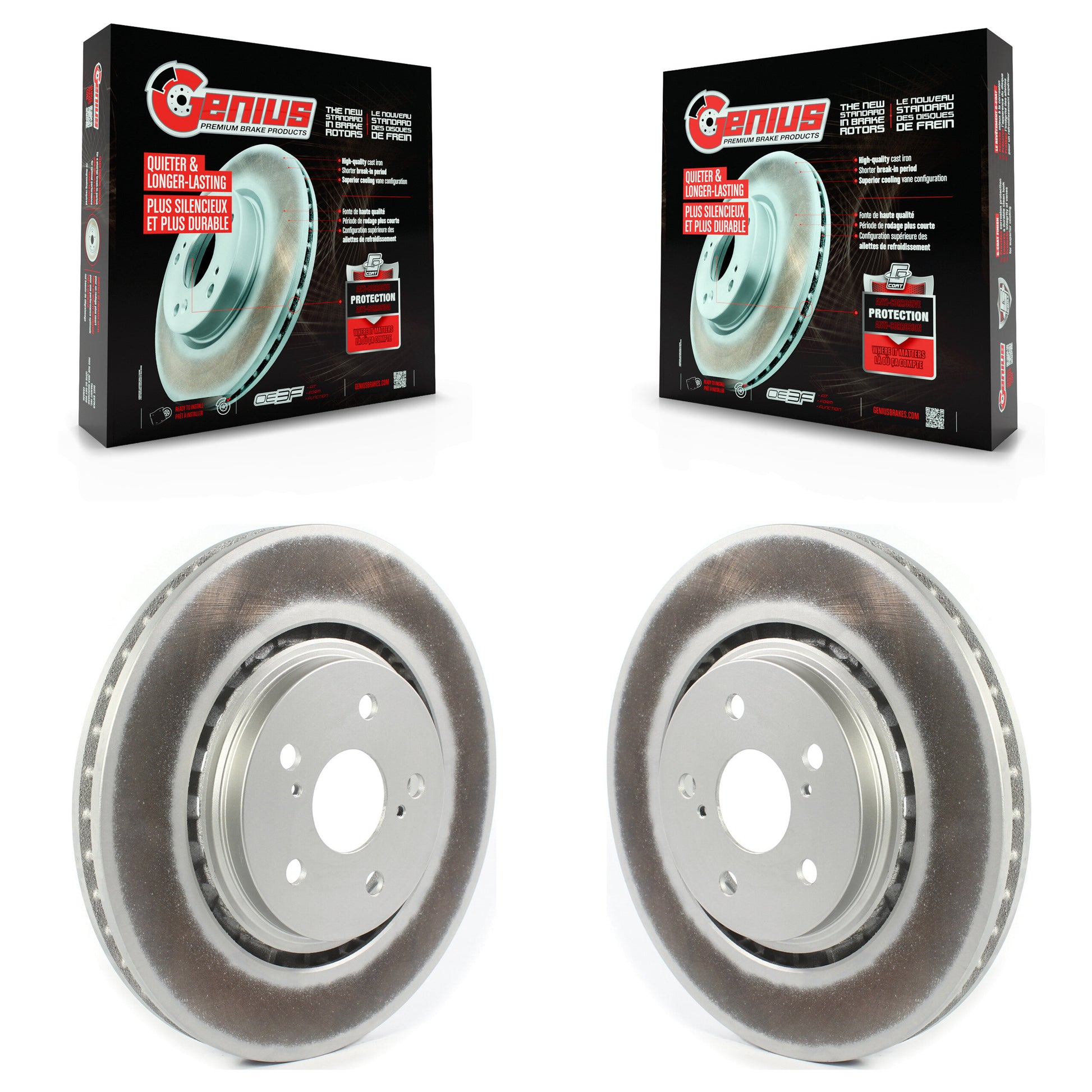 Genius KG-101331 Disc Brake Rotor for 2016-2024 Toyota Crown, Lexus NX250 and More - Front