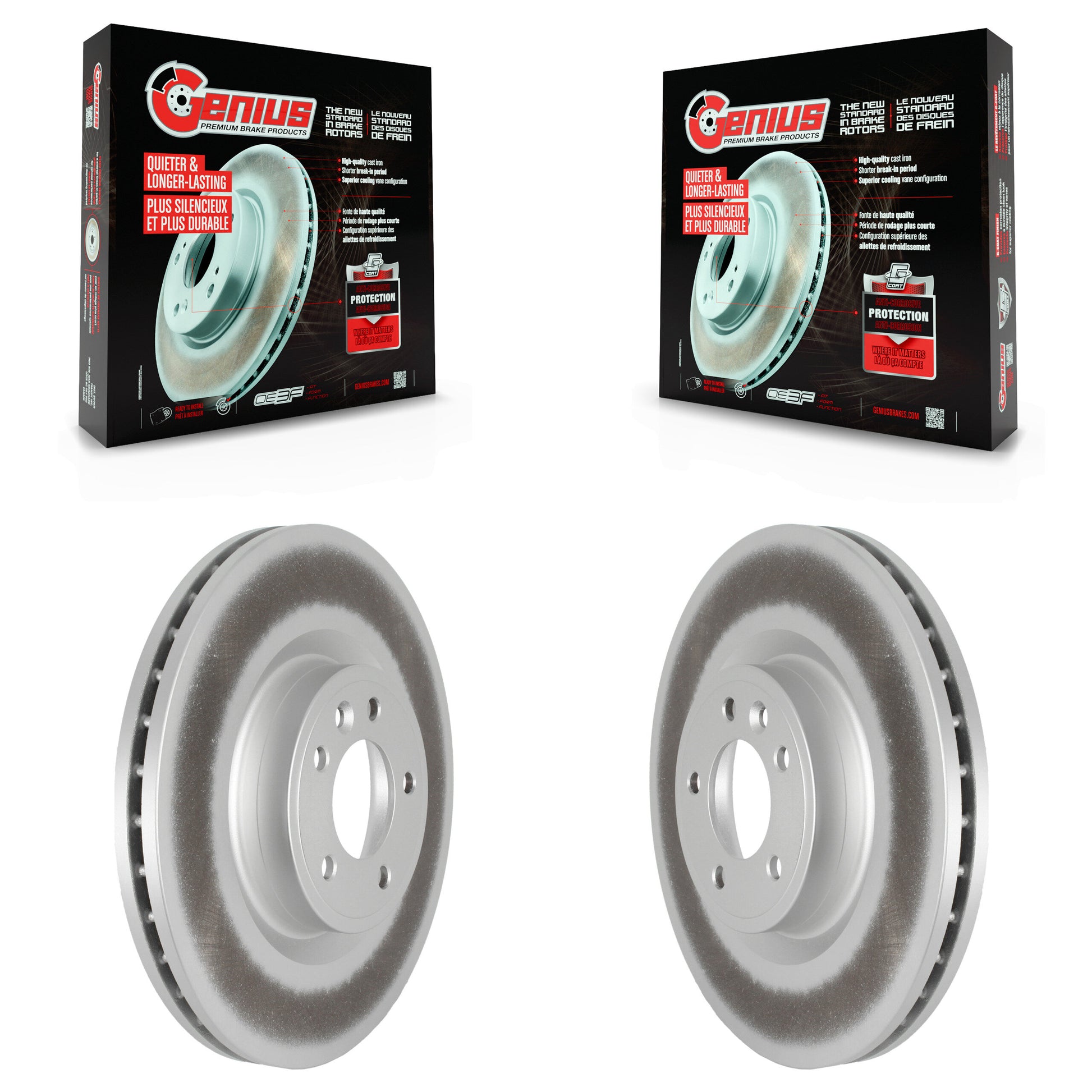 Genius KG-101340 Disc Brake Rotor for 2018-2022 Land Rover Range Rover, Land Rover Range Rover Sport, Land Rover Discovery - Front