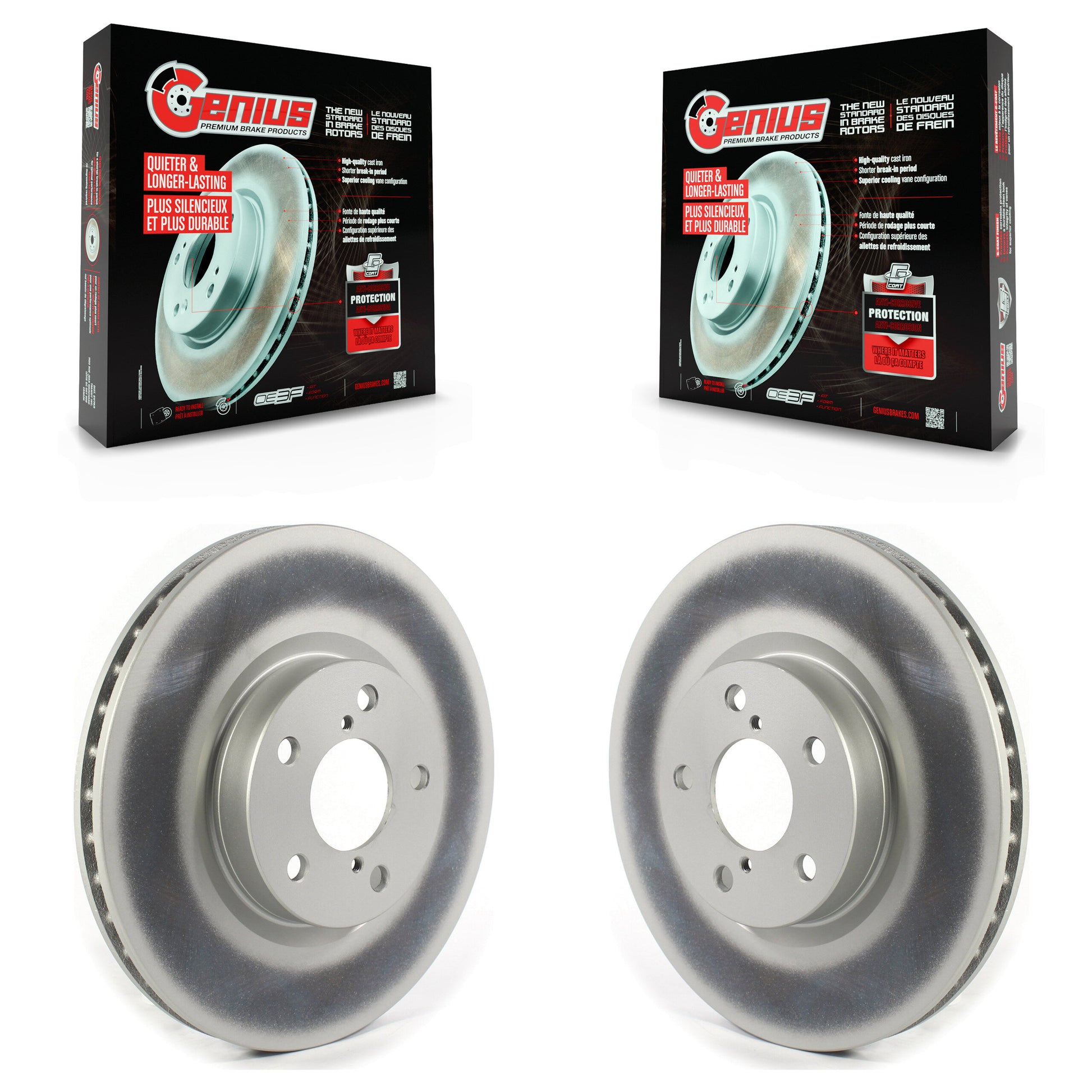 Genius KG-101345 Disc Brake Rotor for 2017-2023 Subaru Impreza - Front