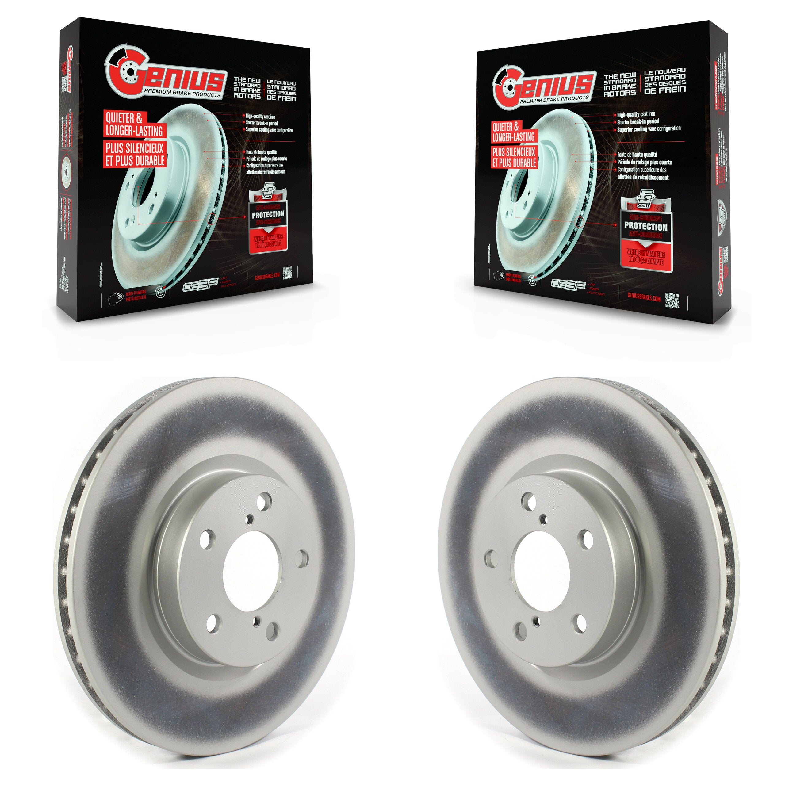 Genius KG-101345 Disc Brake Rotor for 2017-2023 Subaru Impreza - Front