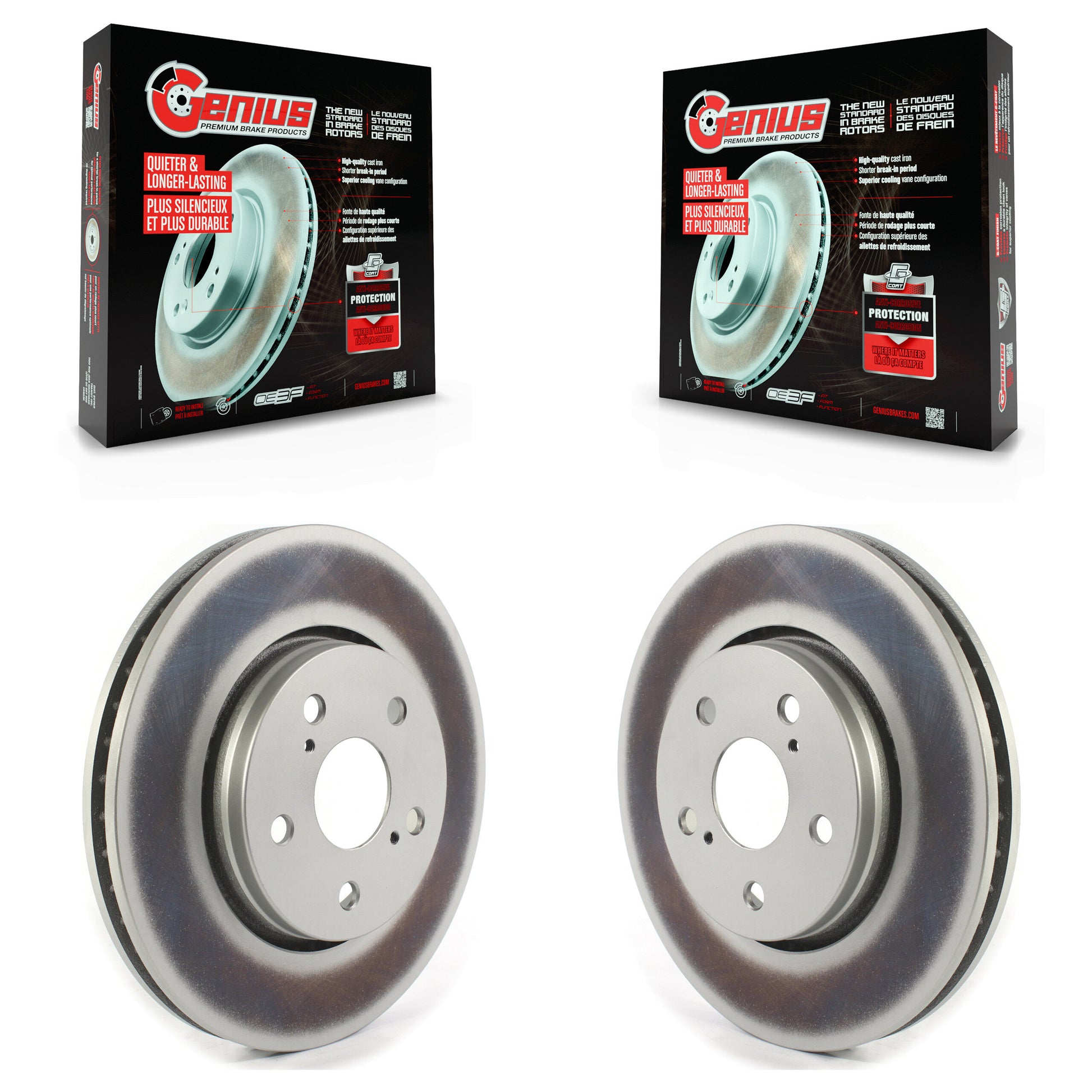 Genius KG-101347 Disc Brake Rotor for 2018-2022 Toyota C-HR - Front