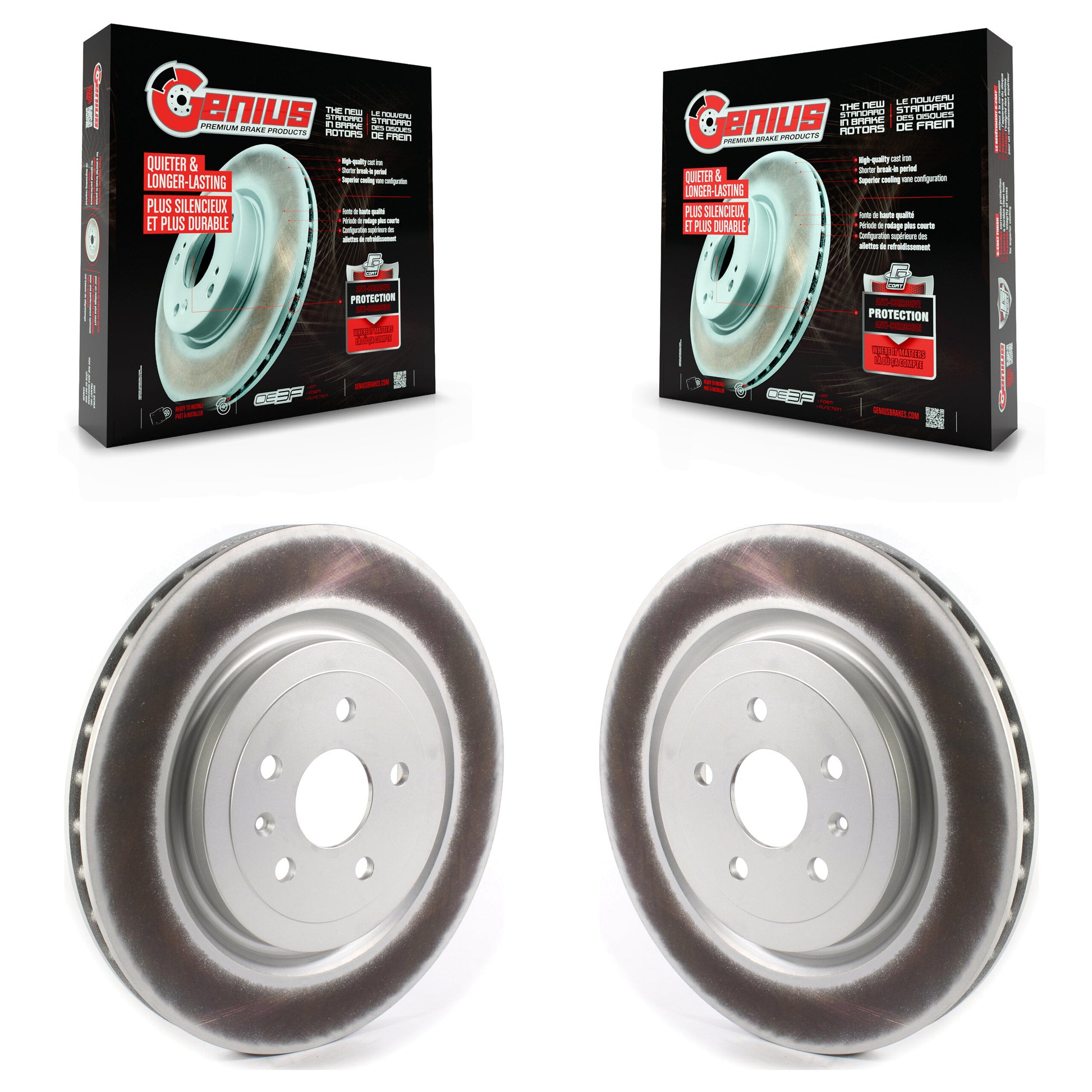 Genius KG-101349 Disc Brake Rotor for 2009-2024 Chevrolet Camaro, Cadillac CTS - Rear