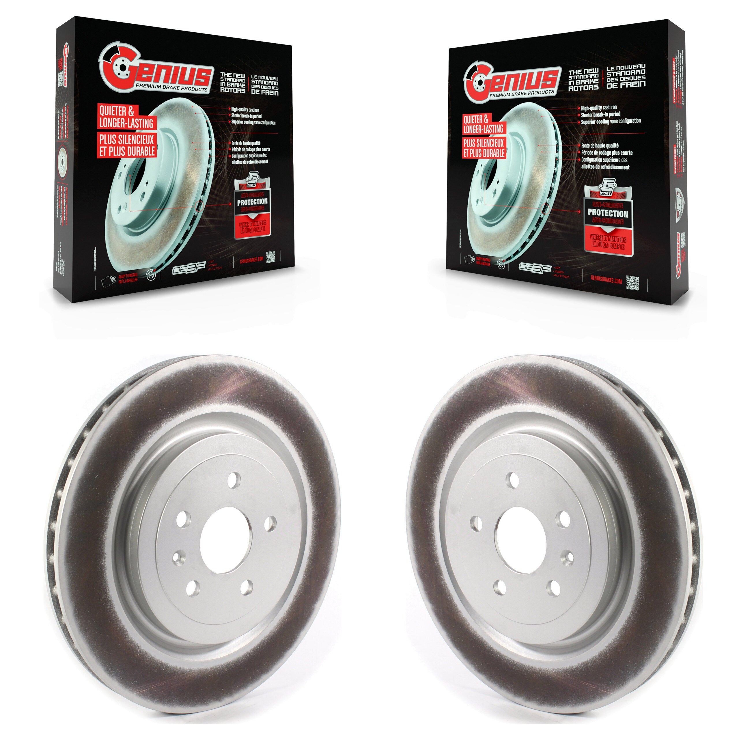 Genius KG-101349 Disc Brake Rotor for 2009-2024 Chevrolet Camaro, Cadillac CTS - Rear