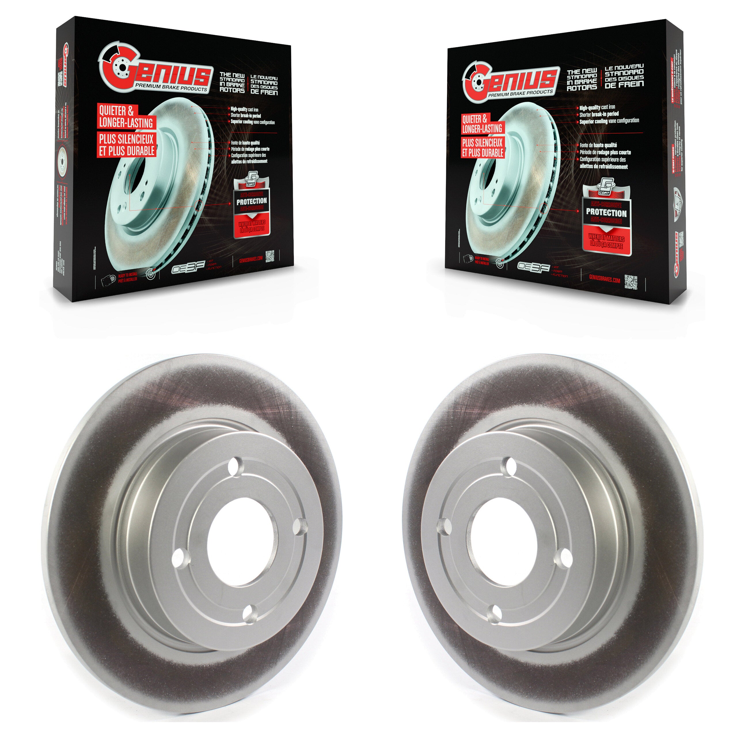 Genius KG-101355 Disc Brake Rotor for 2018-2021 Ford EcoSport - Rear