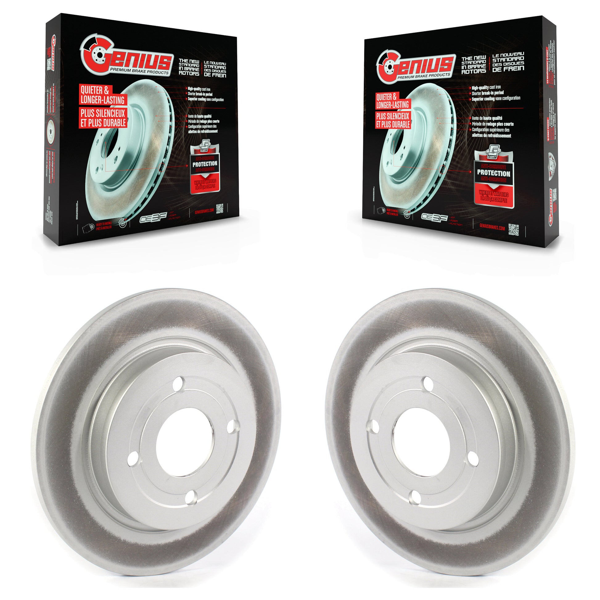 Genius KG-101356 Disc Brake Rotor for 2018-2022 Ford EcoSport - Rear