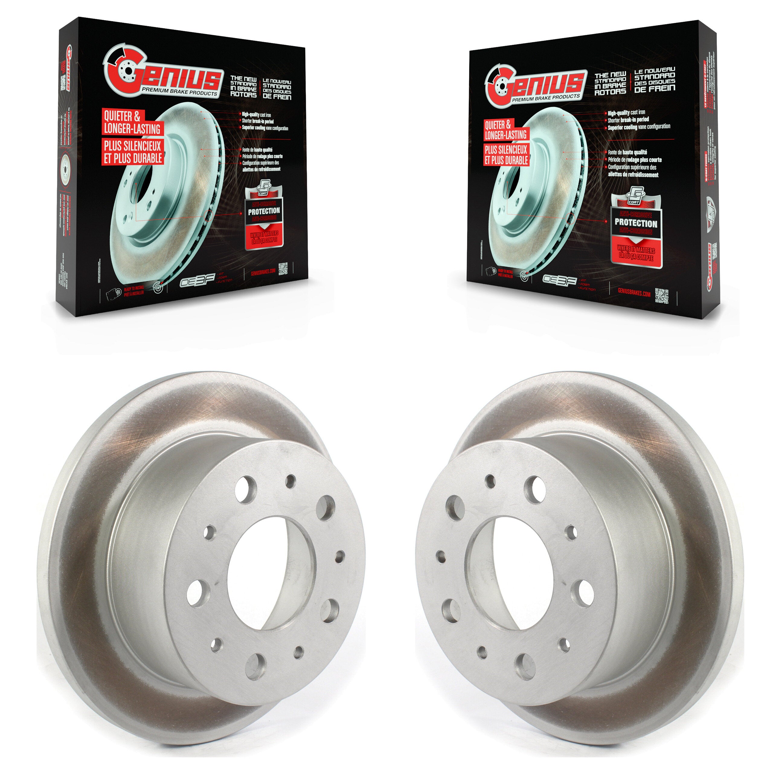 Genius KG-101357 Disc Brake Rotor for 2014-2021 Ram ProMaster 1500, Ram ProMaster 2500, Ram ProMaster 3500 - Rear