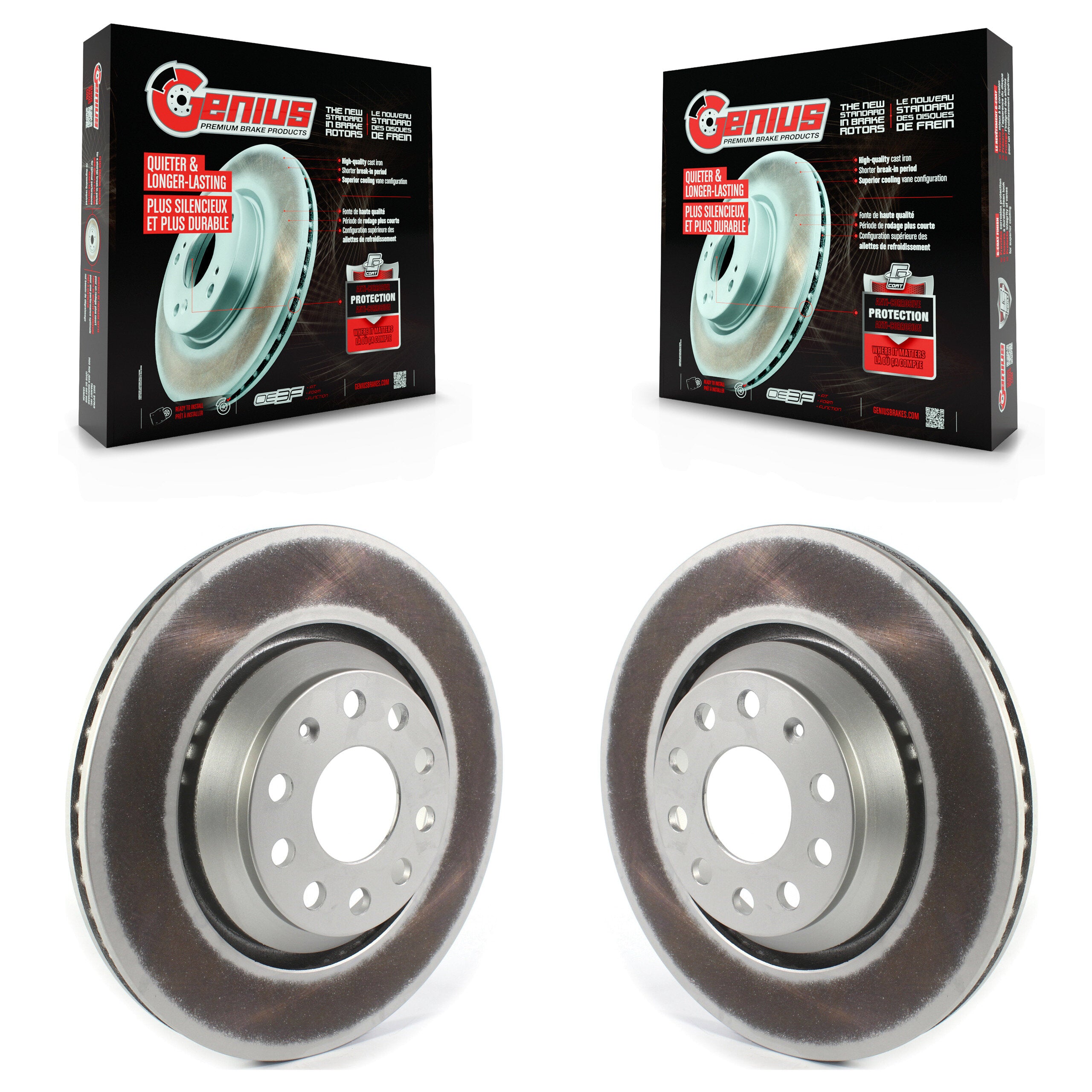 Genius KG-101360 Disc Brake Rotor for 2006-2024 Audi Q3, Audi RS3 and More - Rear