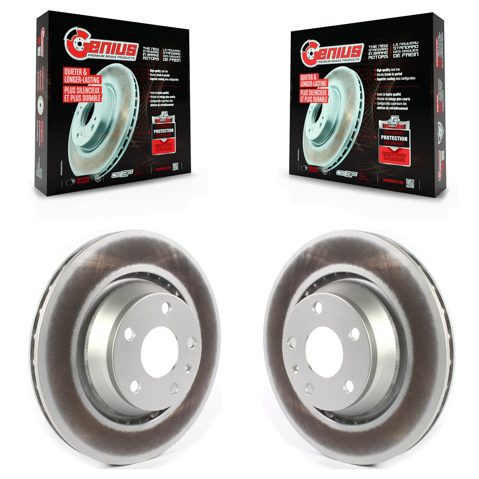 Genius KG-101362 Disc Brake Rotor for 2008-2015 Audi TT Quattro, Audi TT RS Quattro and More - Rear