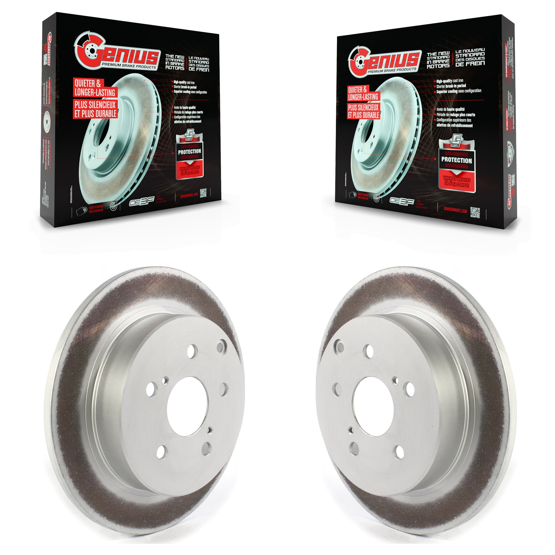 Genius KG-101363 Disc Brake Rotor for 2012-2020 Toyota Mirai, Toyota Prius V - Rear