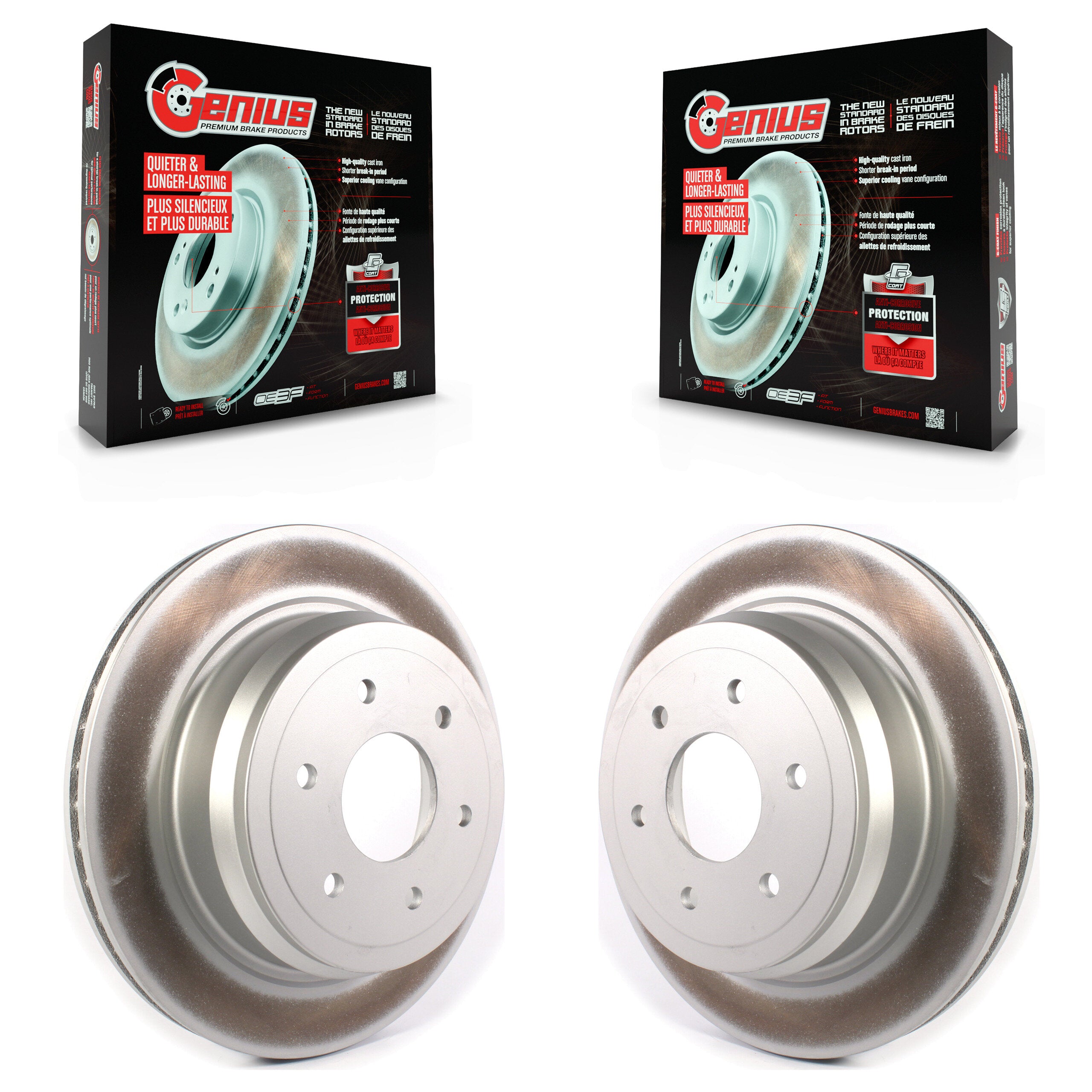 Genius KG-101364 Disc Brake Rotor for 2016-2024 Nissan TITAN XD - Rear