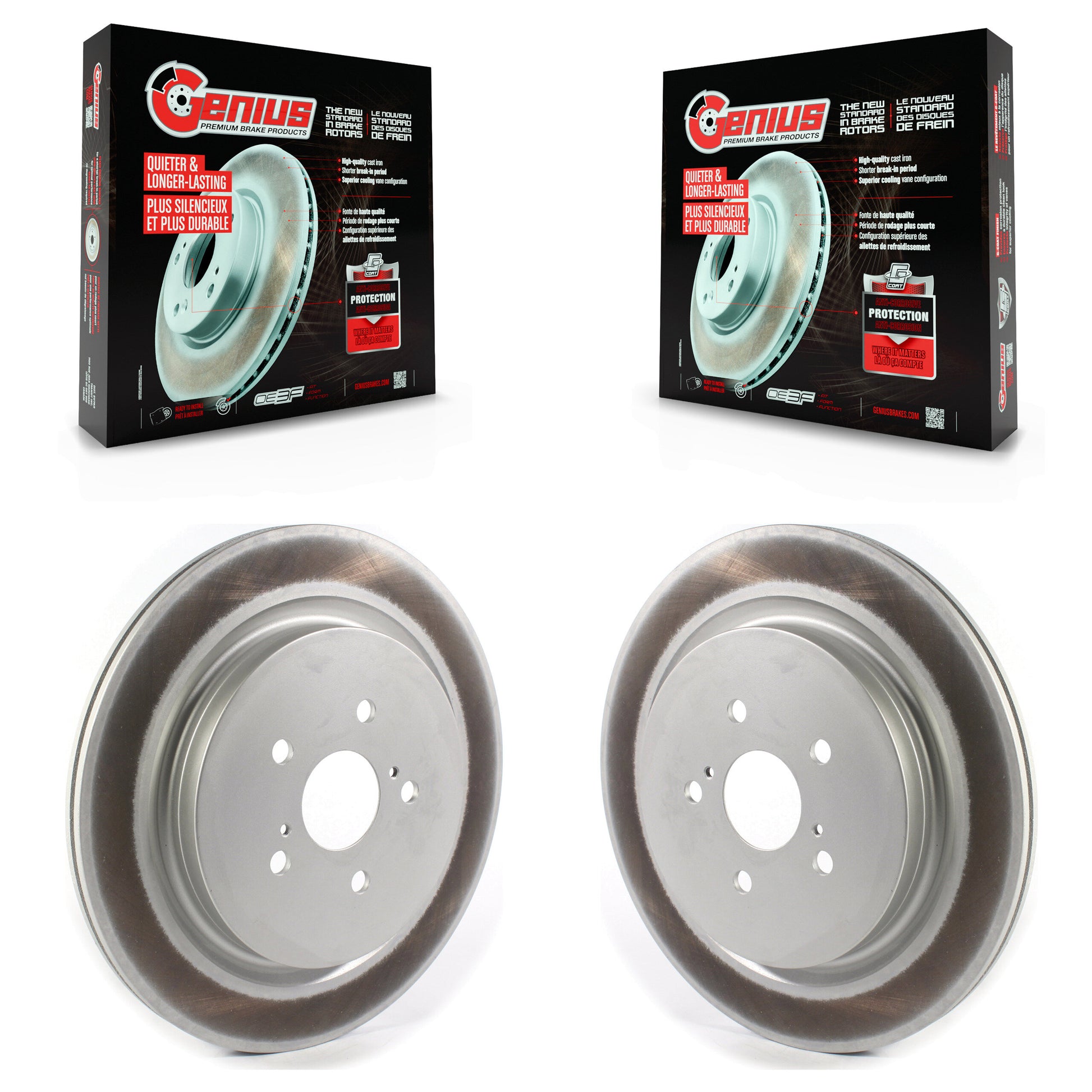 Genius KG-101365 Disc Brake Rotor for 2016-2022 Lexus RX350L, Lexus RX450hL and More - Rear