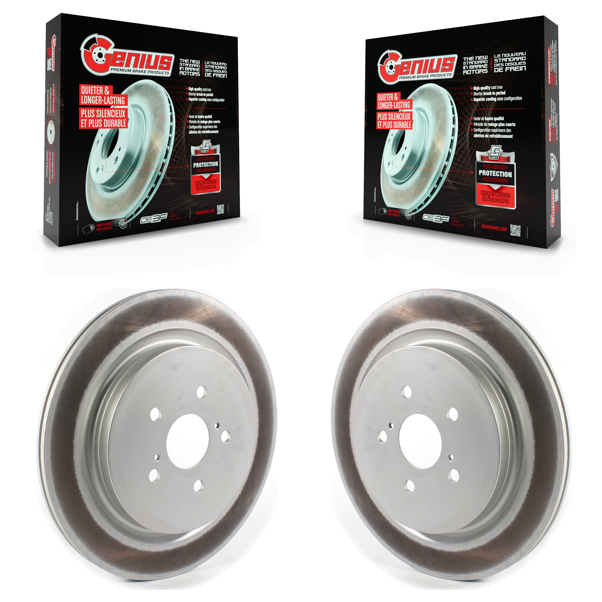Genius KG-101365 Disc Brake Rotor for 2016-2022 Lexus RX350L, Lexus RX450hL and More - Rear