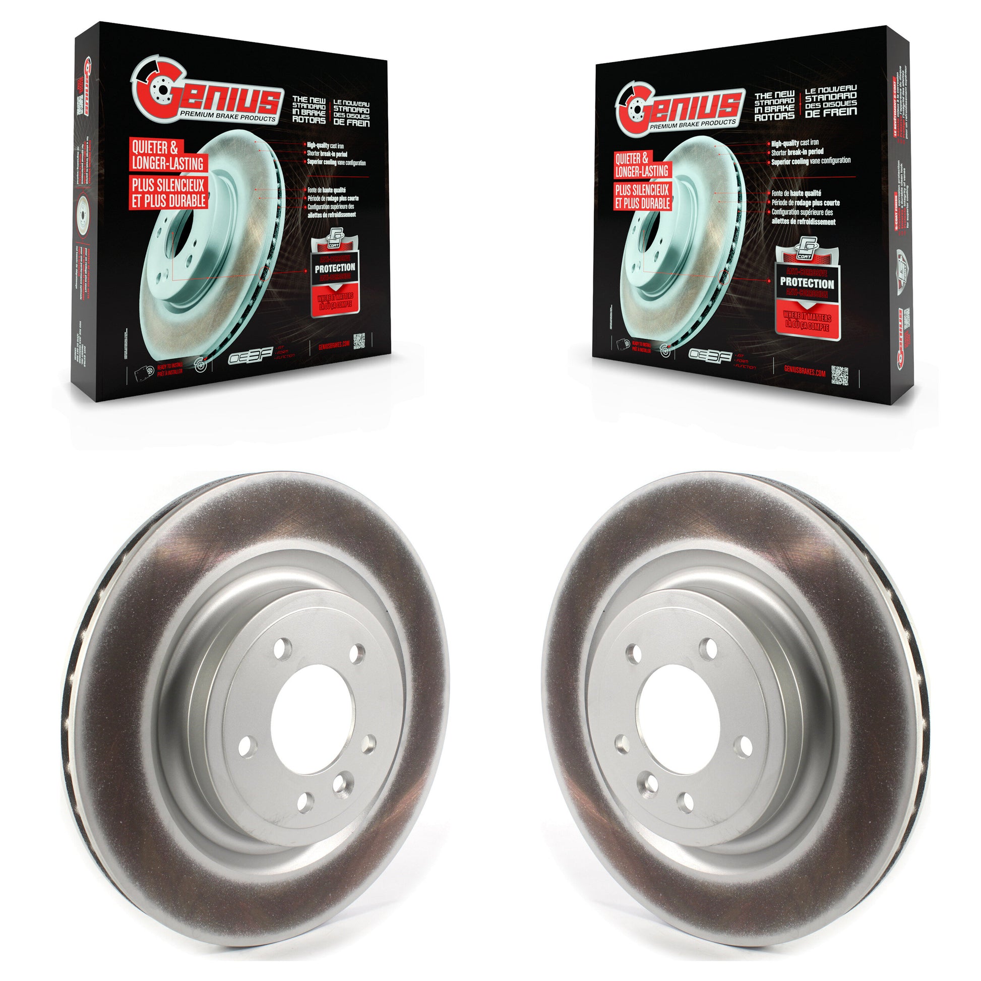 Genius KG-101367 Disc Brake Rotor for 2014-2024 Land Rover Range Rover, Land Rover Range Rover Sport, Land Rover Discovery - Rear