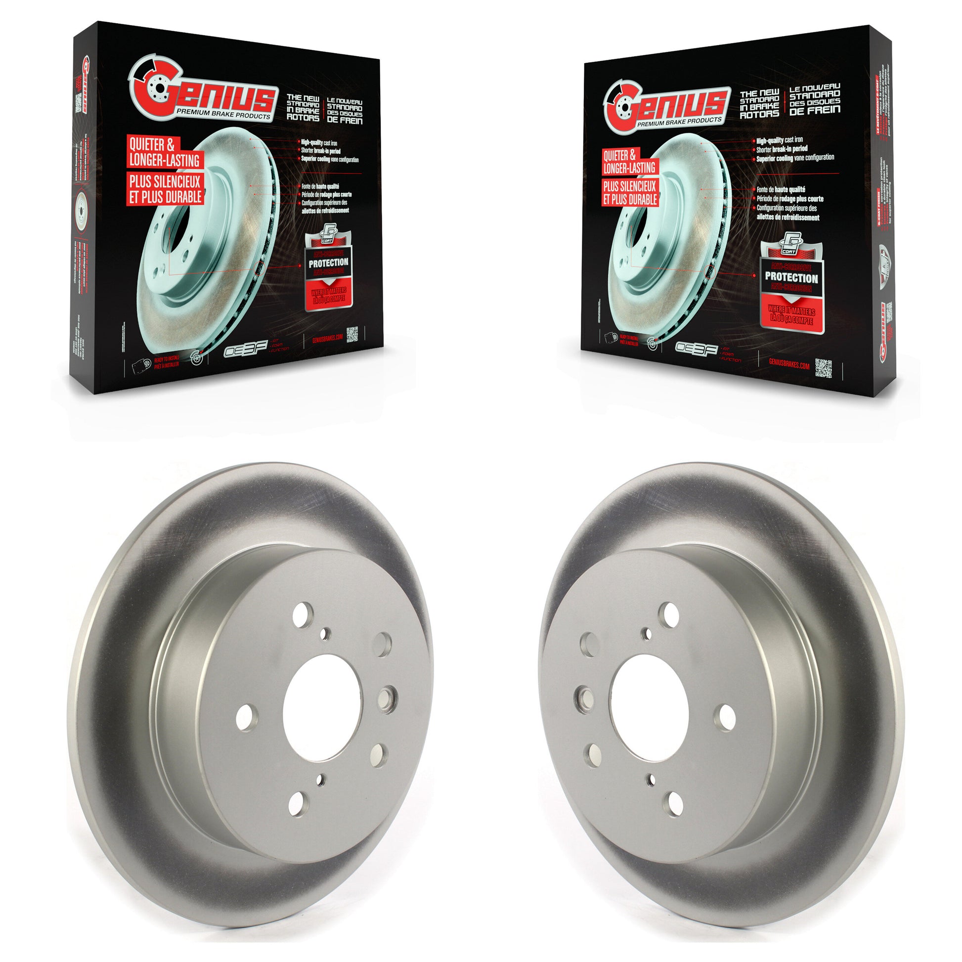 Genius KG-101372 Disc Brake Rotor for 2018-2024 Toyota Camry - Rear