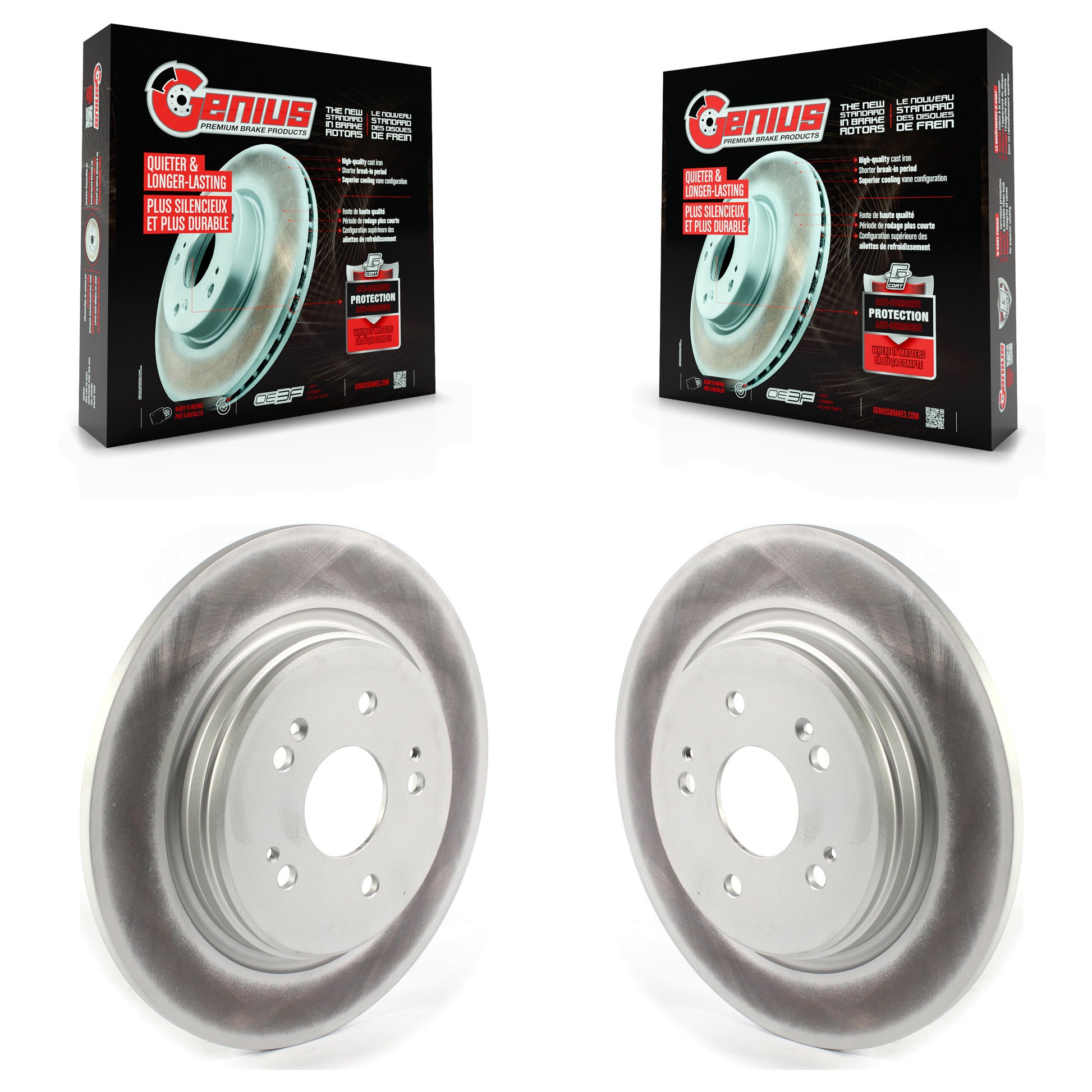 Genius KG-101376 Disc Brake Rotor for 2017-2024 Honda HR-V, Acura RDX, Honda Clarity - Rear