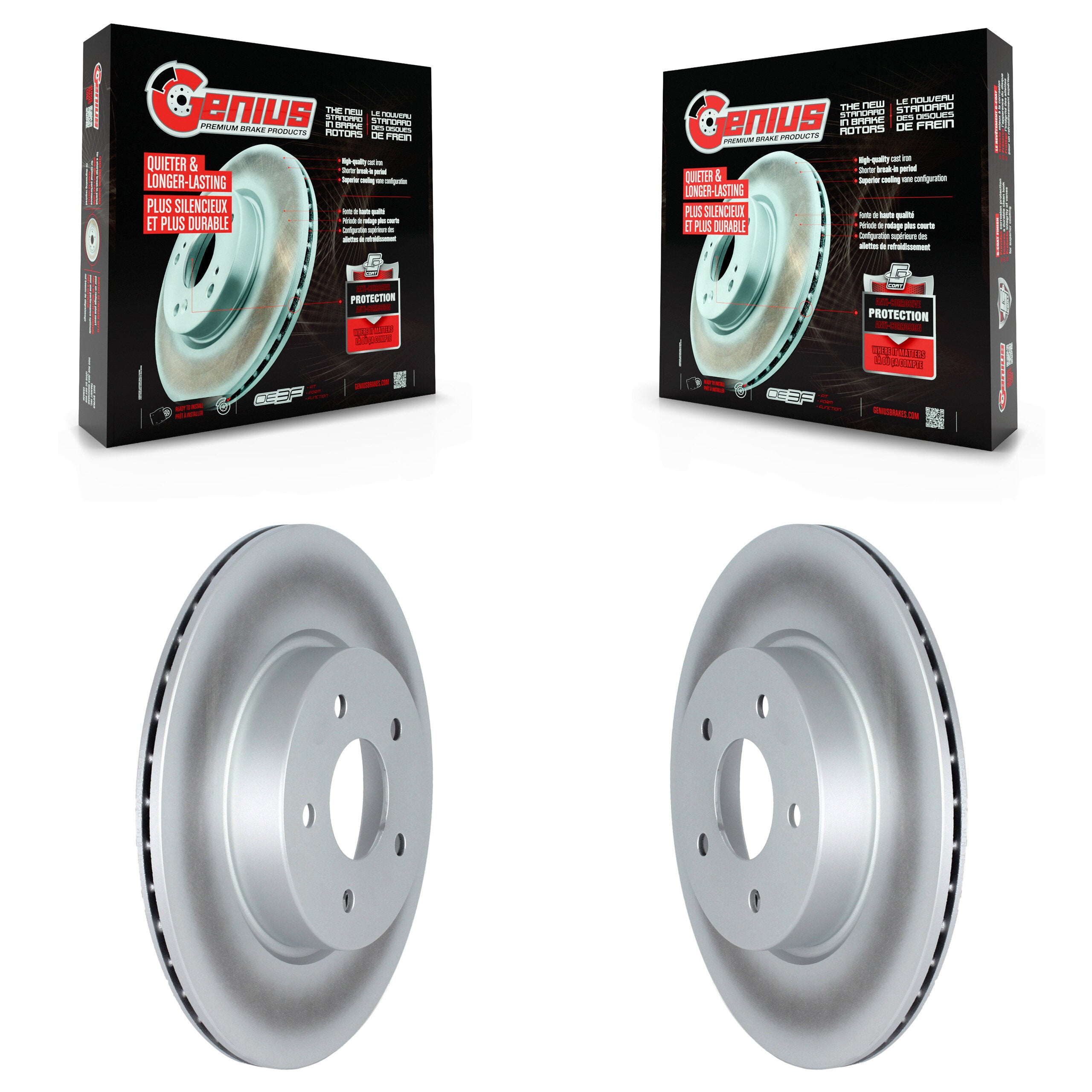 Genius KG-101377 Disc Brake Rotor for 2019-2024 INFINITI QX55, INFINITI QX50 - Rear