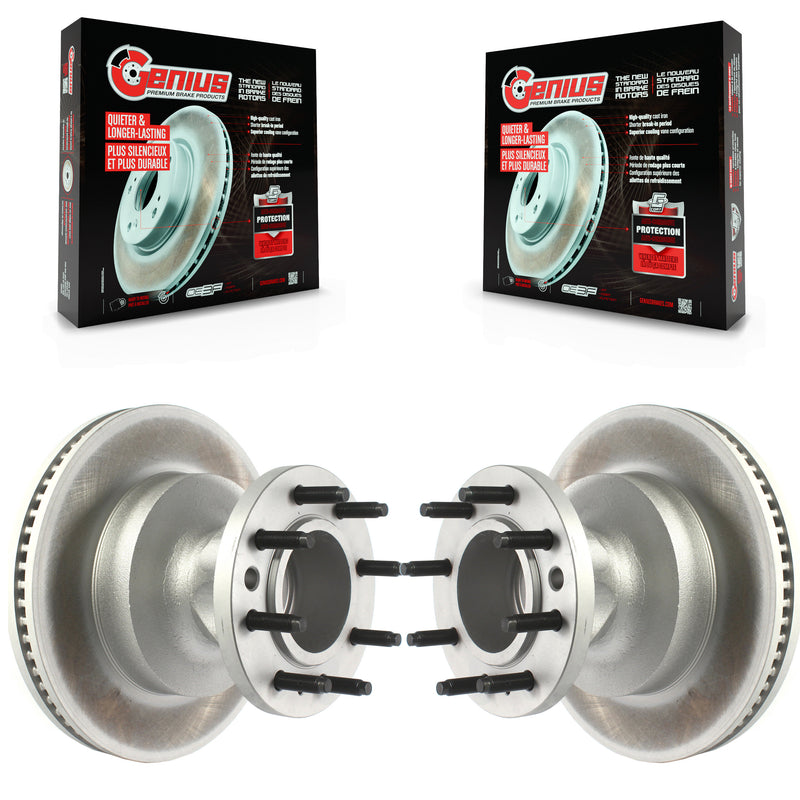 Genius KG-101383 Disc Brake Rotor and Hub Assembly for 2008-2023 Ford E-350 Super Duty, Ford E-450 Super Duty, Ford E-350 Econoline - Front