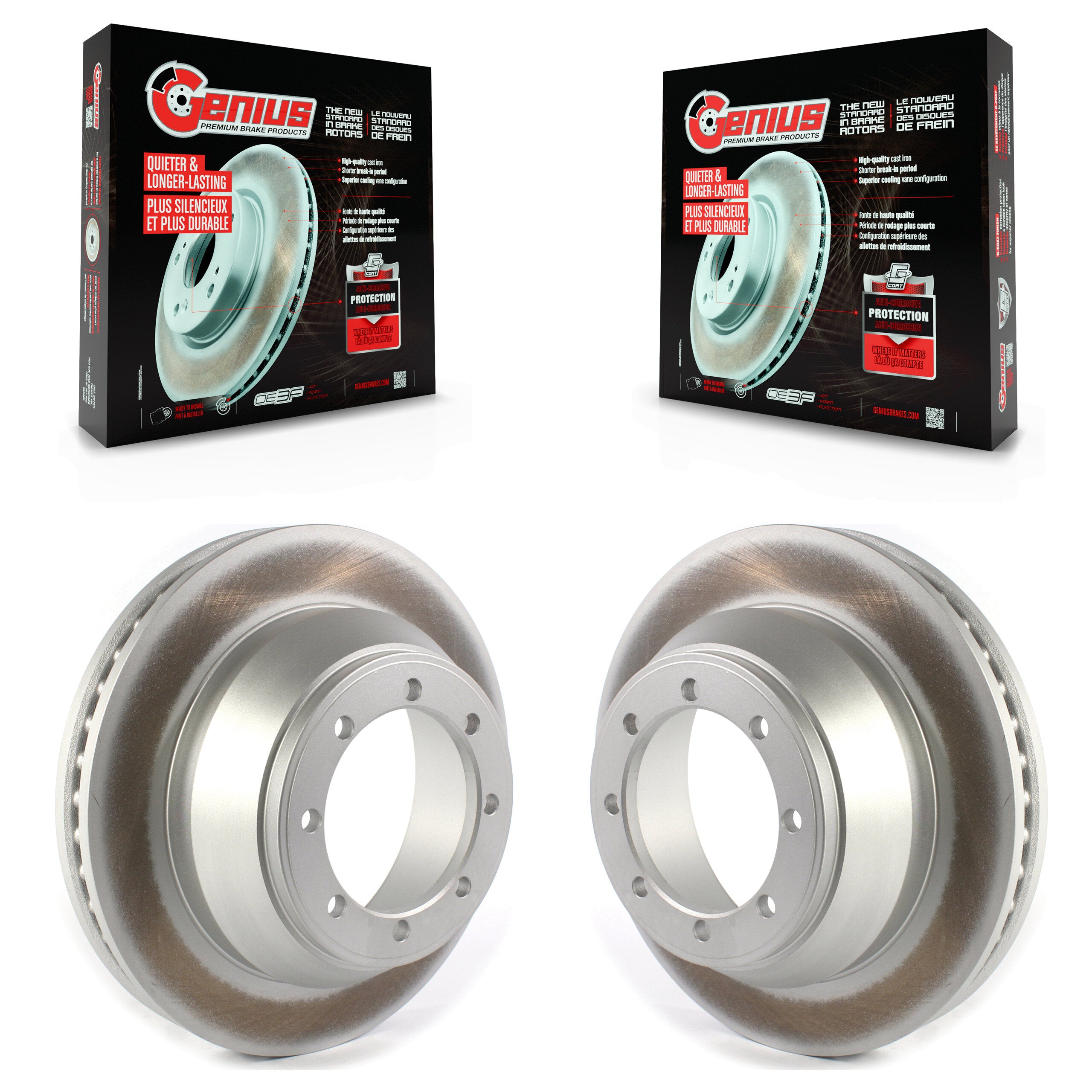 Genius KG-101393 Disc Brake Rotor for 2008-2023 Ford E-450 Super Duty - Rear