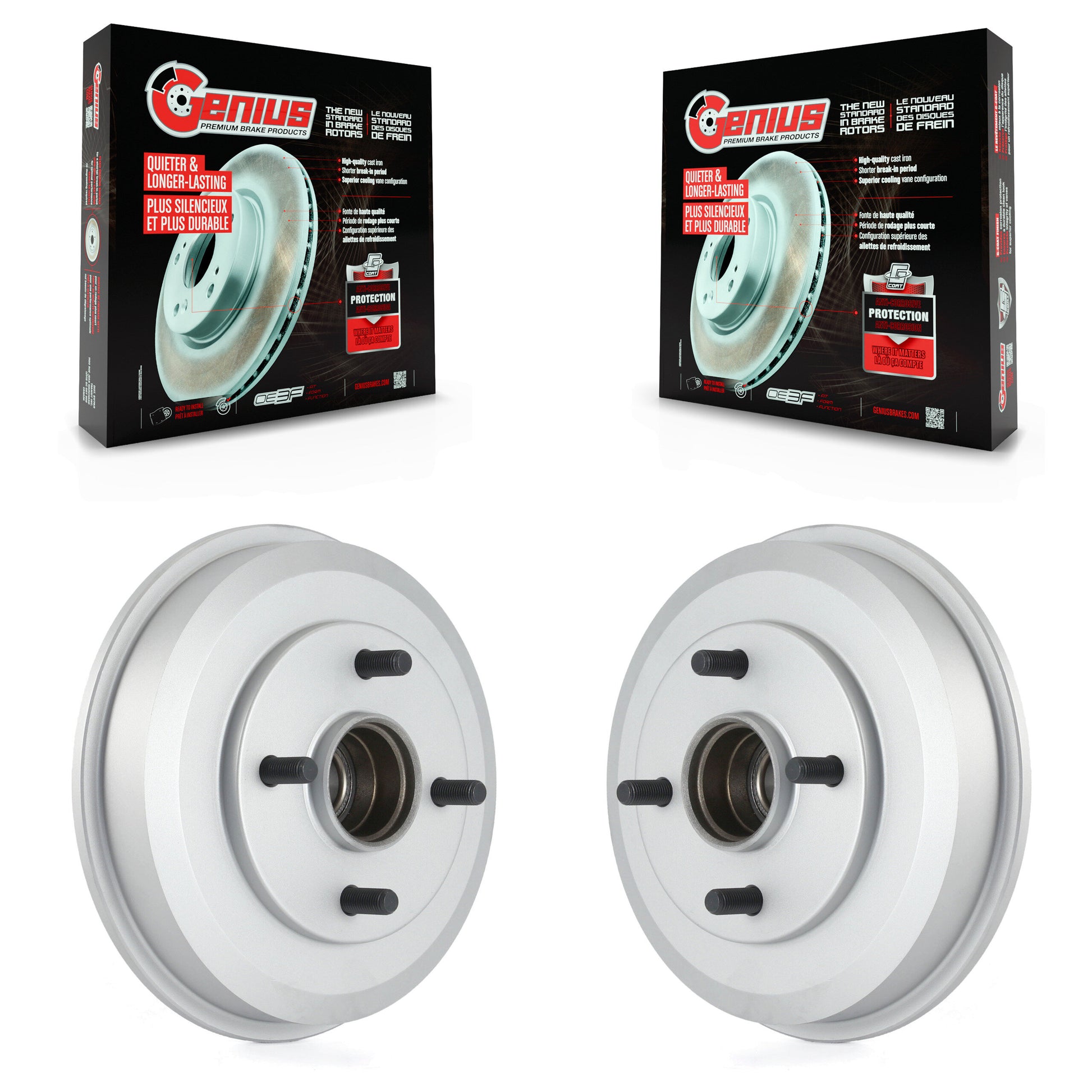 Genius KG-101402 Brake Drum for 2000-2008 Ford Focus - Rear