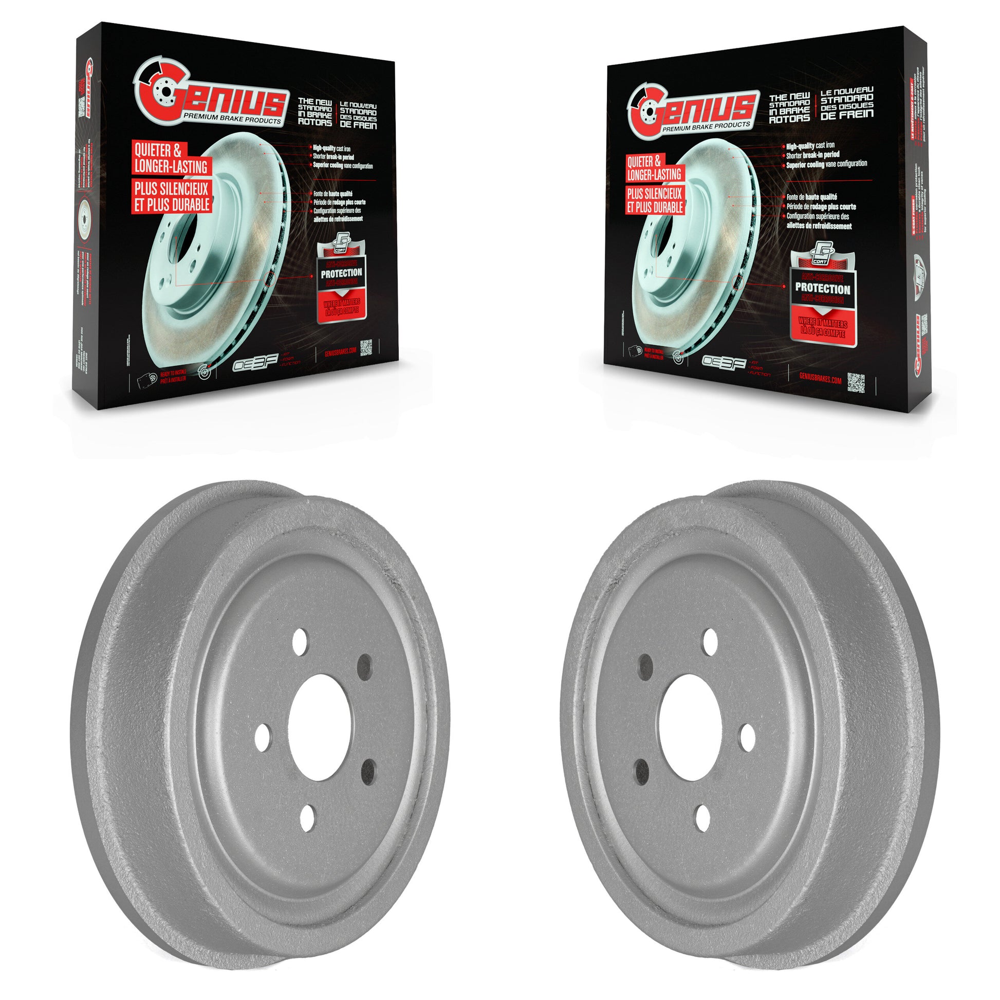 Genius KG-101403 Brake Drum for 2003-2005 Chevrolet Cavalier, Pontiac Sunfire - Rear