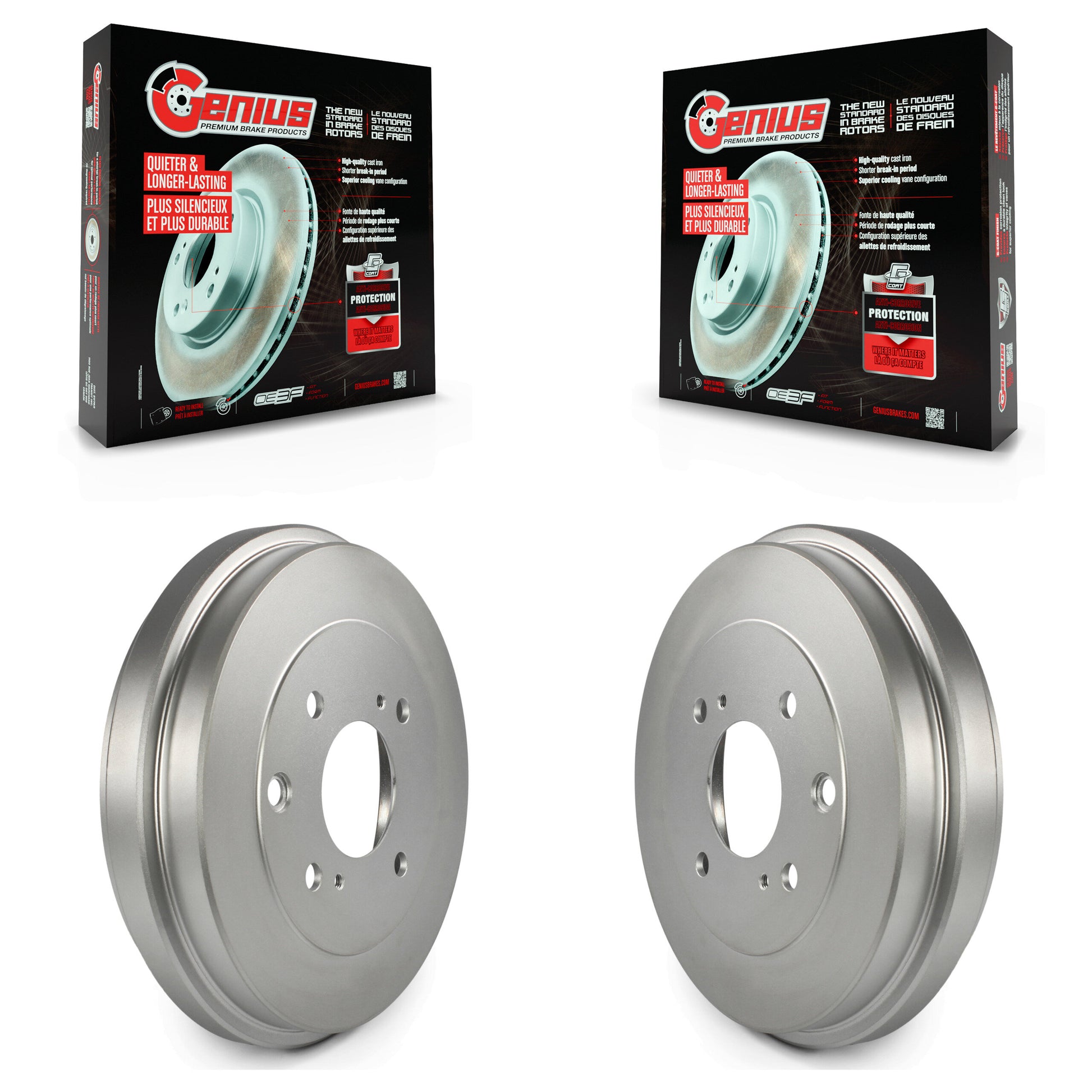Genius KG-101404 Brake Drum for 2007-2014 Nissan Cube, Nissan Sentra, Nissan Versa - Rear