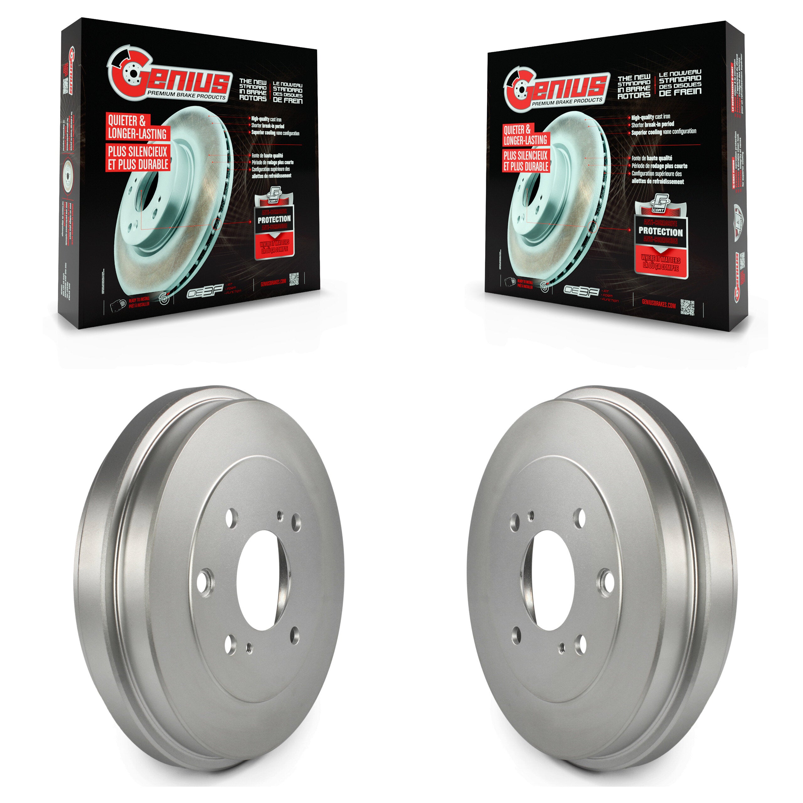 Genius KG-101404 Brake Drum for 2007-2014 Nissan Cube, Nissan Sentra, Nissan Versa - Rear