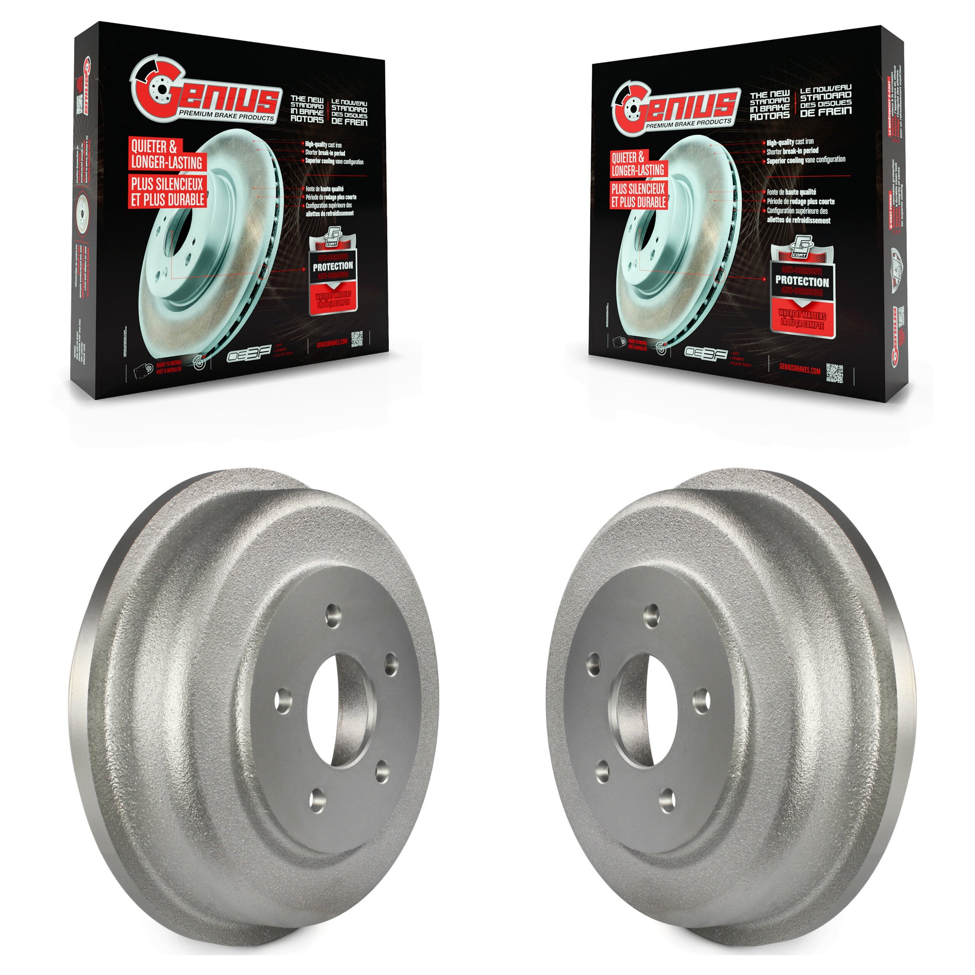 Genius KG-101410 Brake Drum for 2010-2013 Ford Transit Connect - Rear