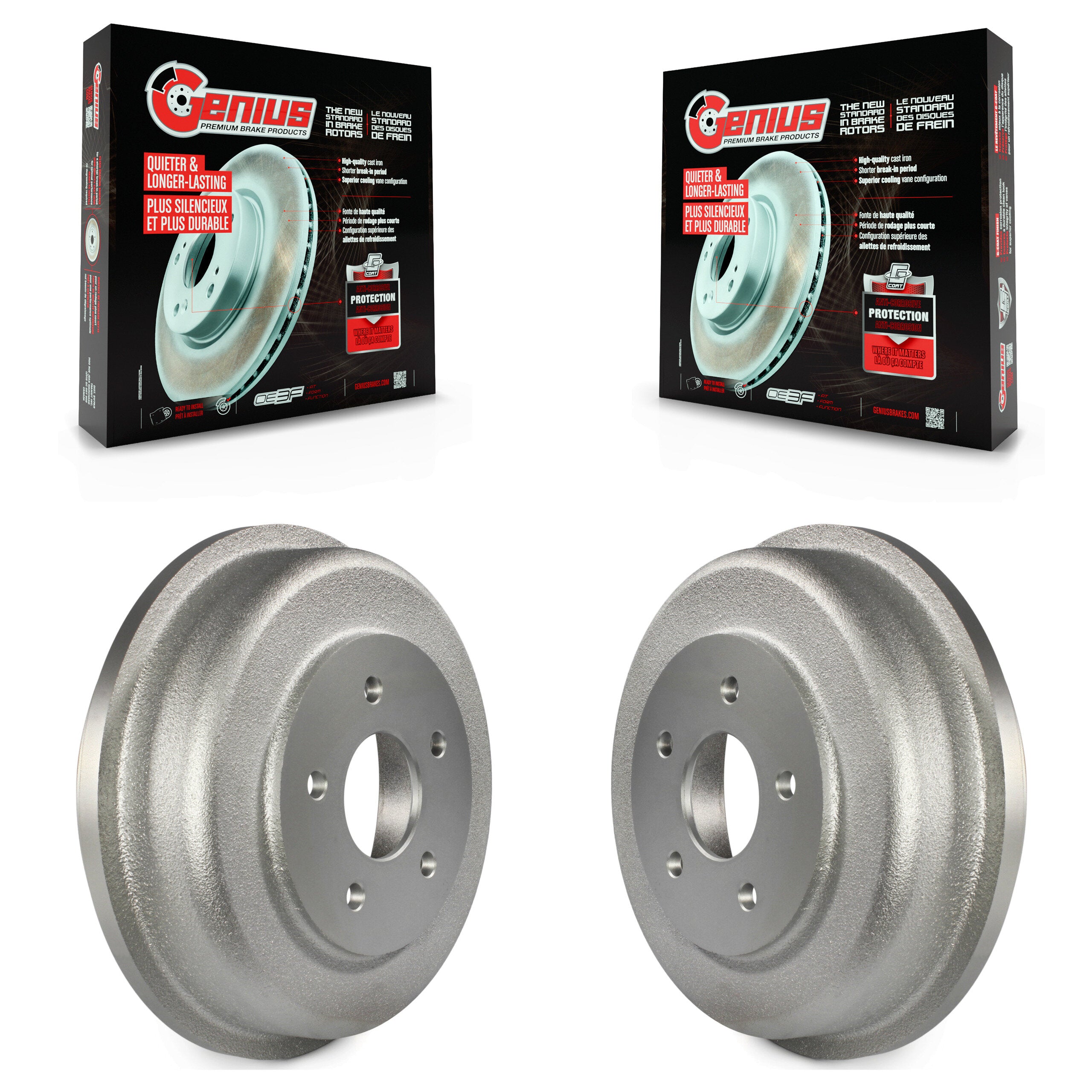 Genius KG-101410 Brake Drum for 2010-2013 Ford Transit Connect - Rear