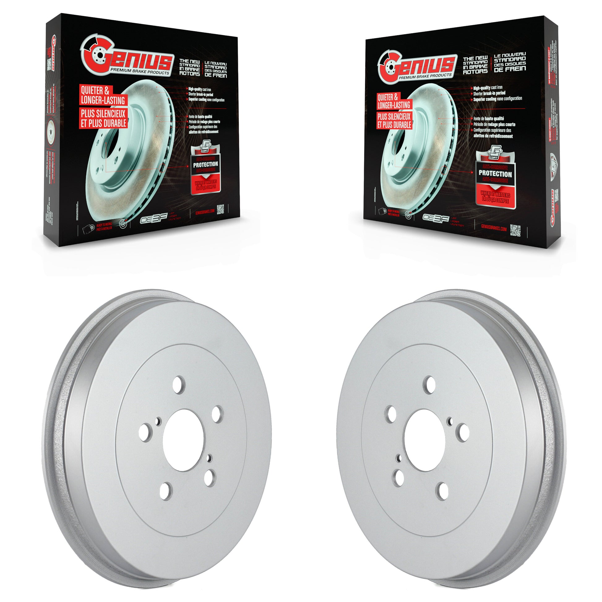 Genius KG-101411 Brake Drum for 2003-2008 Pontiac Vibe, Toyota Matrix - Rear