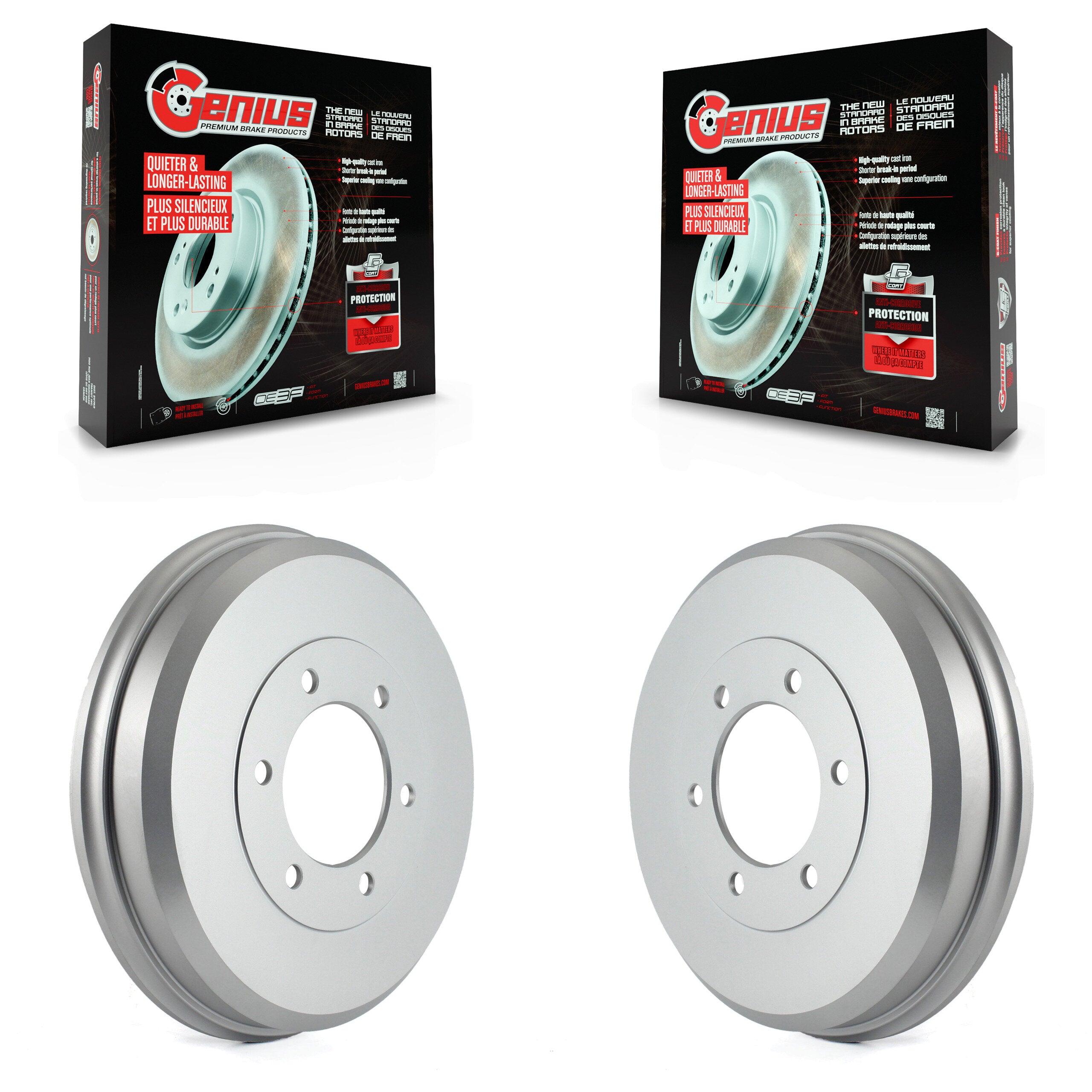 Genius KG-101414 Brake Drum for 2004-2012 Isuzu i-290, Isuzu i-370 and More - Rear