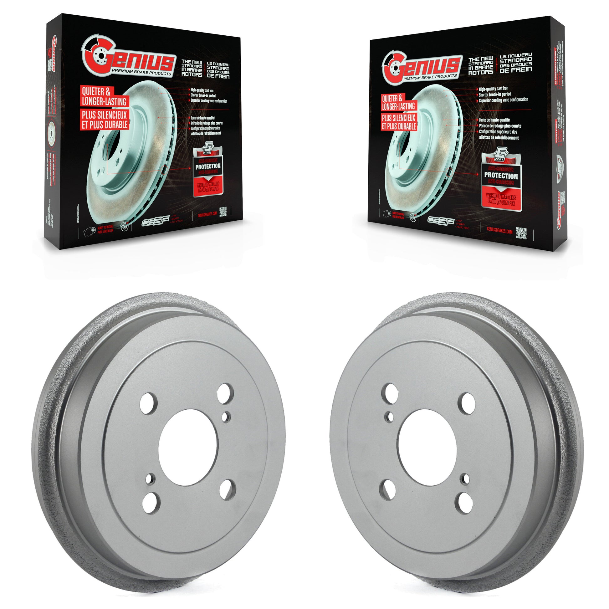 Genius KG-101415 Brake Drum for 2000-2005 Toyota Echo - Rear