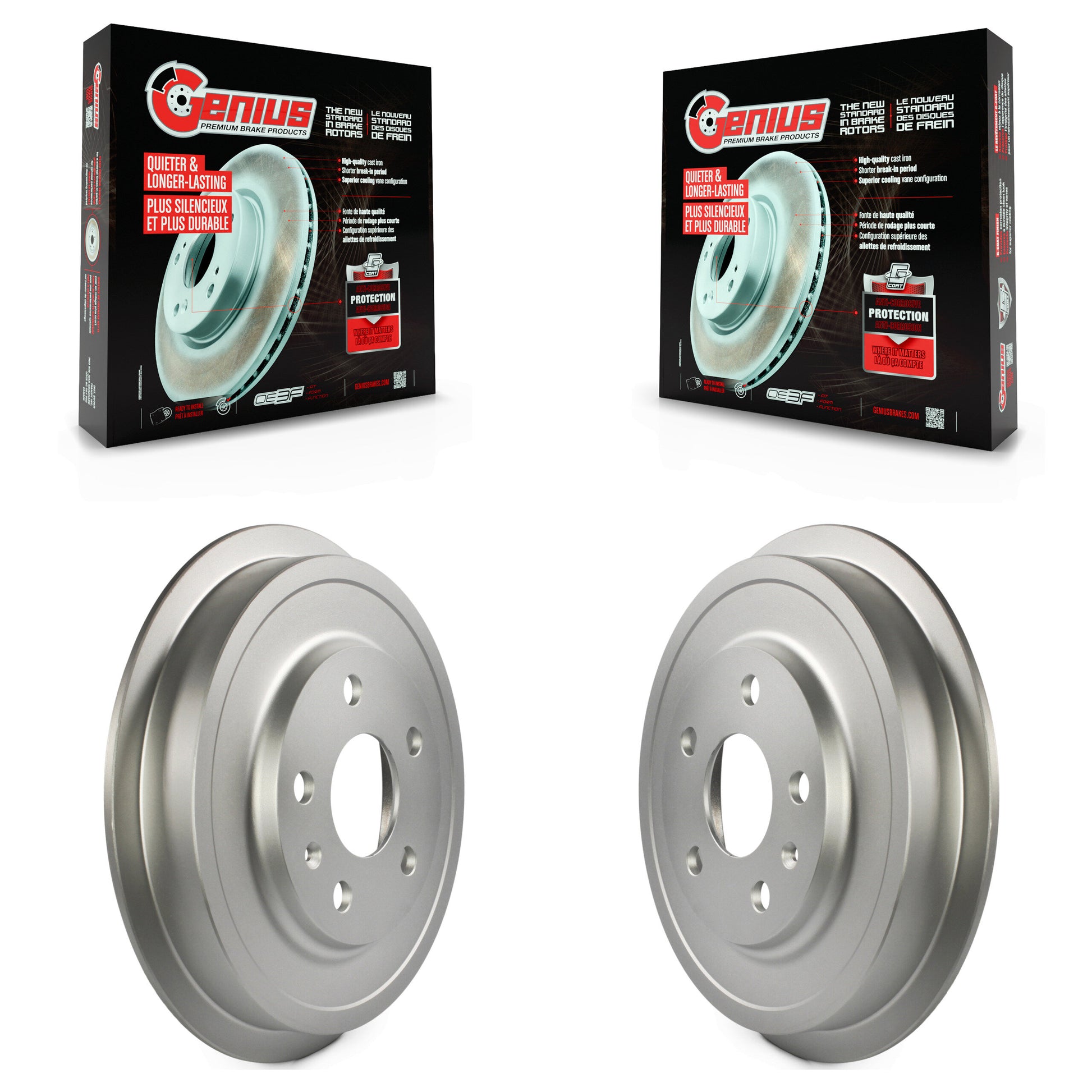 Genius KG-101417 Brake Drum for 2011-2012 Volkswagen Beetle, Volkswagen Jetta - Rear