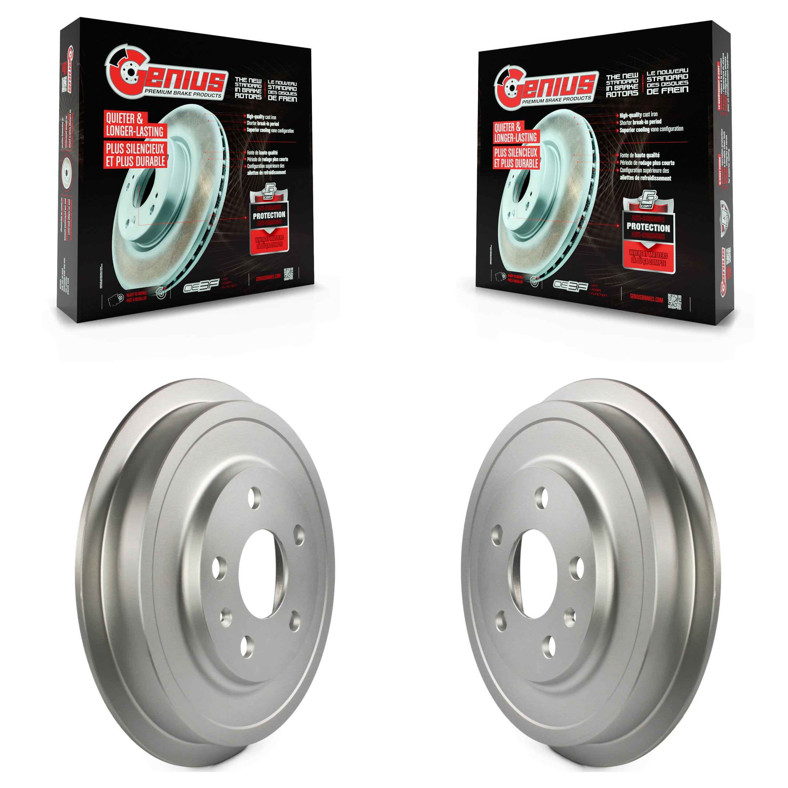 Genius KG-101417 Brake Drum for 2011-2012 Volkswagen Beetle, Volkswagen Jetta - Rear
