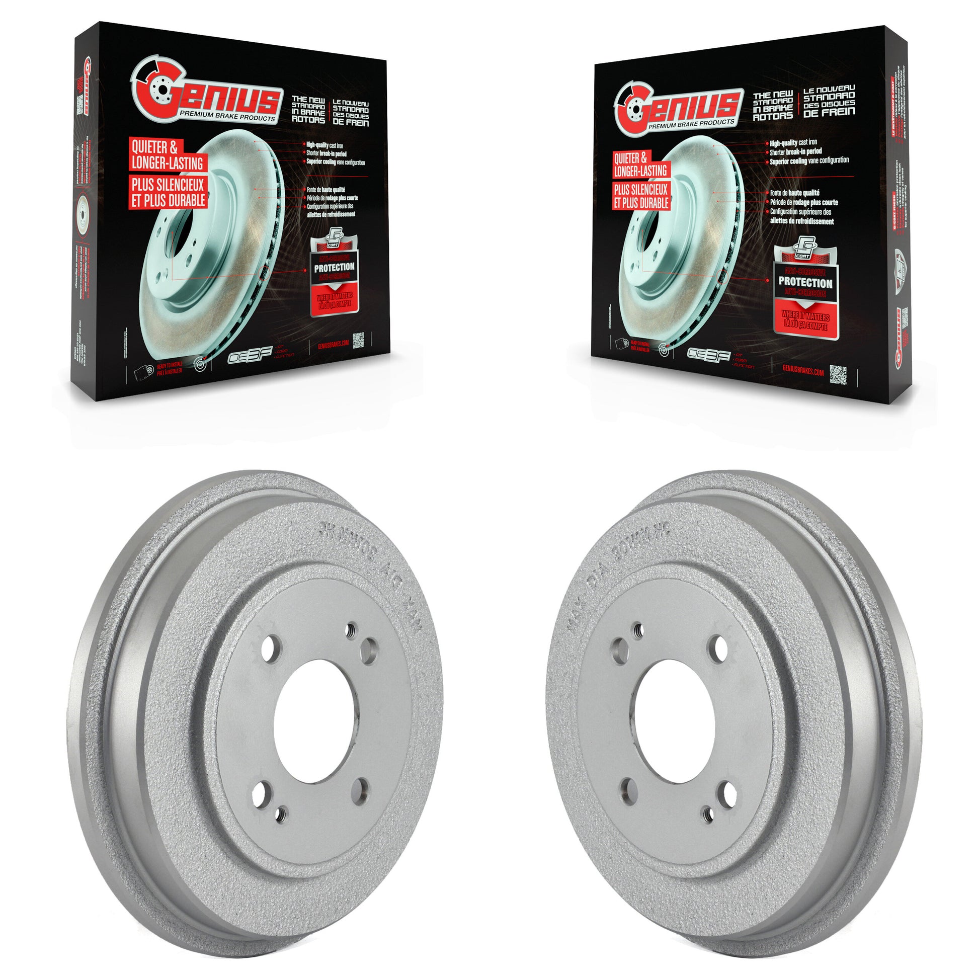 Genius KG-101418 Brake Drum for 2001-2014 Honda Fit, Honda Insight, Honda Civic - Rear