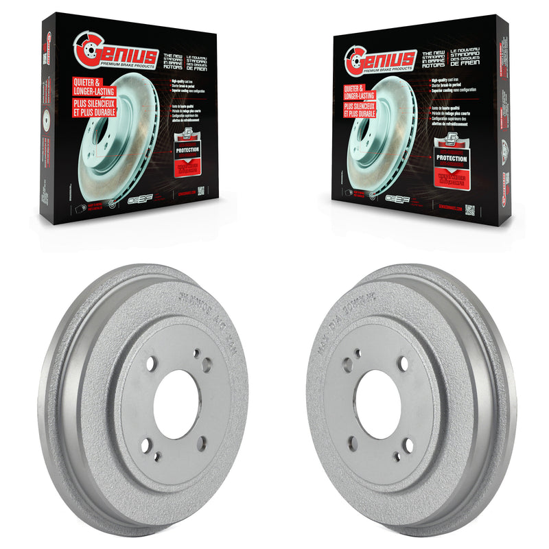 Genius KG-101418 Brake Drum for 2001-2014 Honda Fit, Honda Insight, Honda Civic - Rear