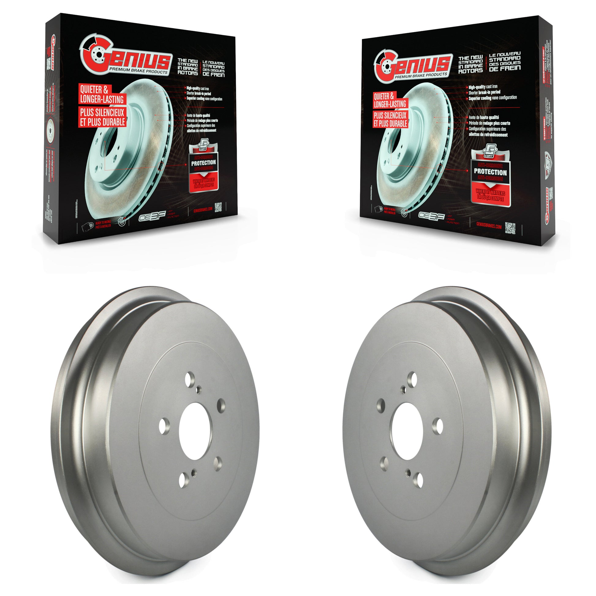 Genius KG-101419 Brake Drum for 2009-2019 Toyota Corolla - Rear