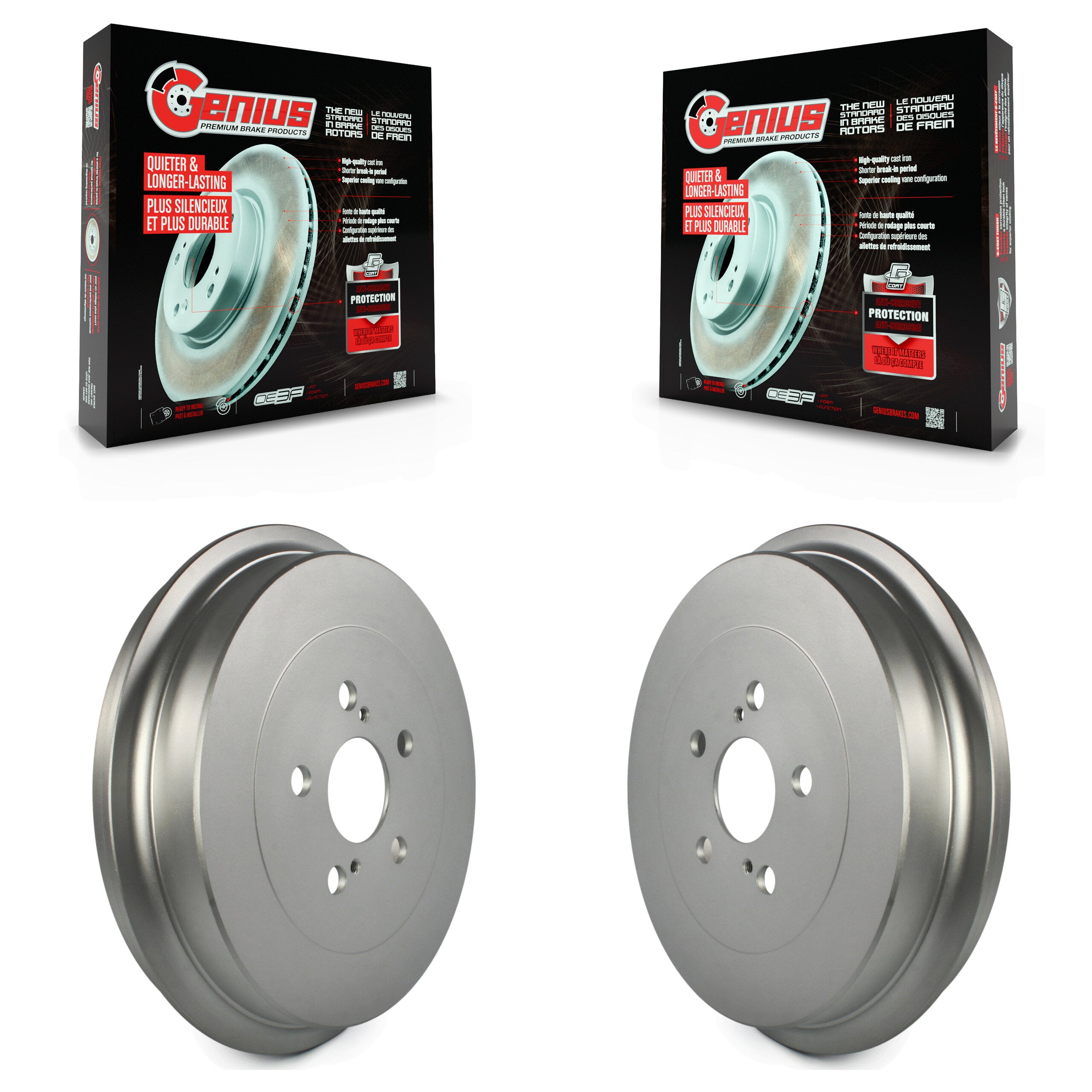 Genius KG-101419 Brake Drum for 2009-2019 Toyota Corolla - Rear