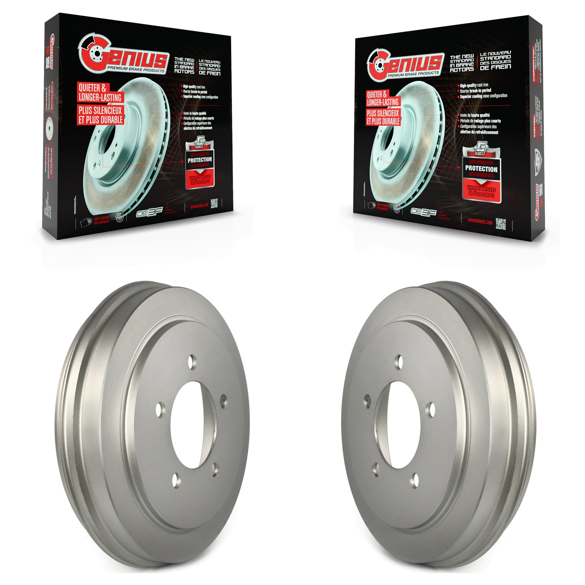 Genius KG-101421 Brake Drum for 2007-2017 Dodge Caliber, Dodge Avenger and More - Rear