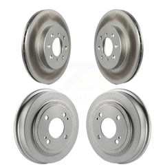 Genius KG-101424 Disc Brake Rotor and Hub Assembly for 1993-2008 Honda Fit, Honda Civic, Acura EL - Front and Rear