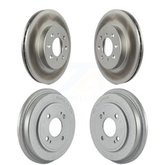 Genius KG-101462 Disc Brake Rotor and Hub Assembly for 2001-2014 Honda Fit, Honda Insight, Honda Civic - Front and Rear