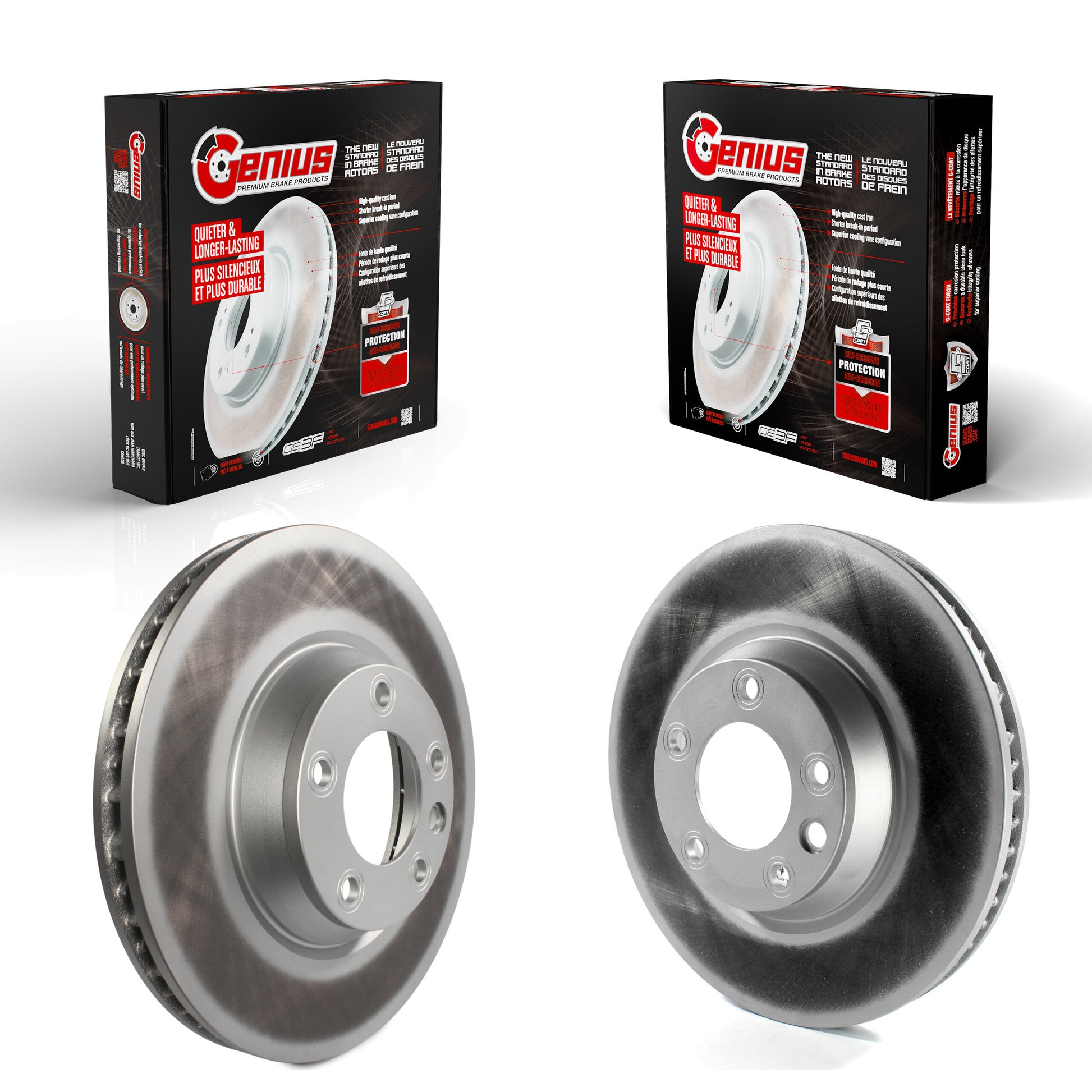 Genius KG-101482 Disc Brake Rotor for 2003-2015 Porsche Cayenne, Audi Q7, Volkswagen Touareg - Front