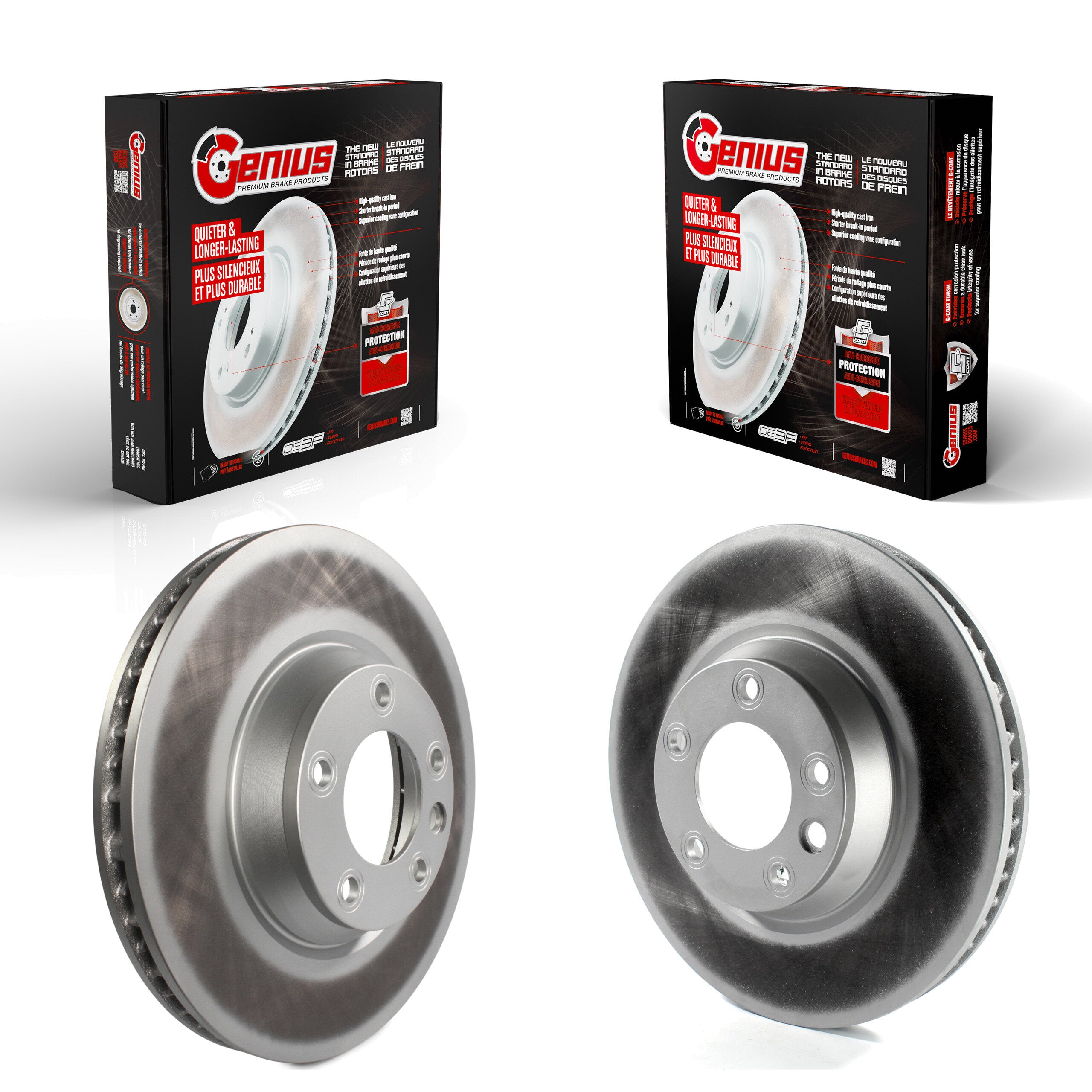 Genius KG-101482 Disc Brake Rotor for 2003-2015 Porsche Cayenne, Audi Q7, Volkswagen Touareg - Front