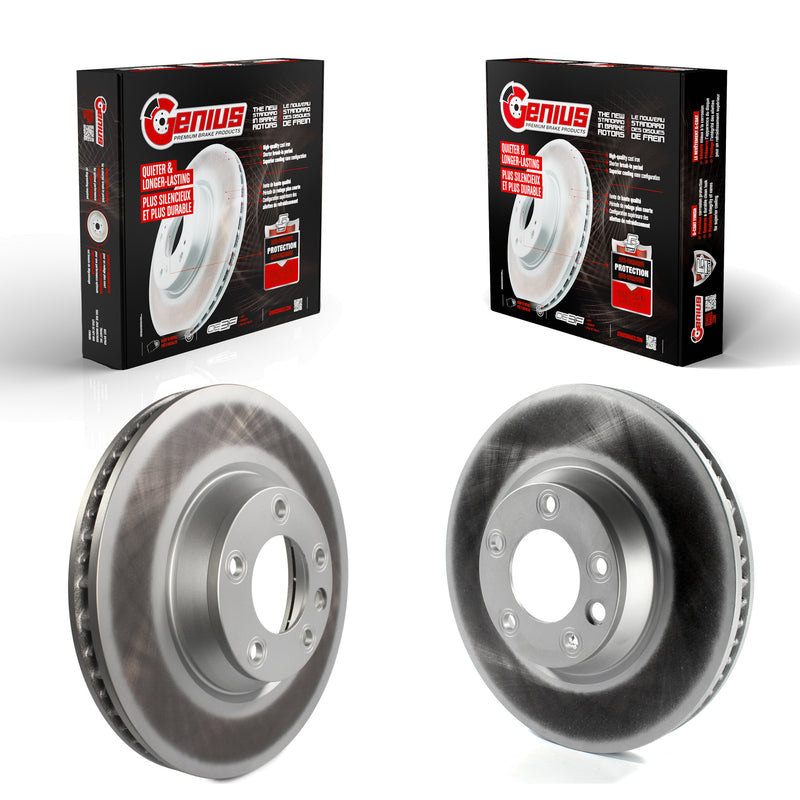 Genius KG-101482 Disc Brake Rotor for 2003-2015 Porsche Cayenne, Audi Q7, Volkswagen Touareg - Front