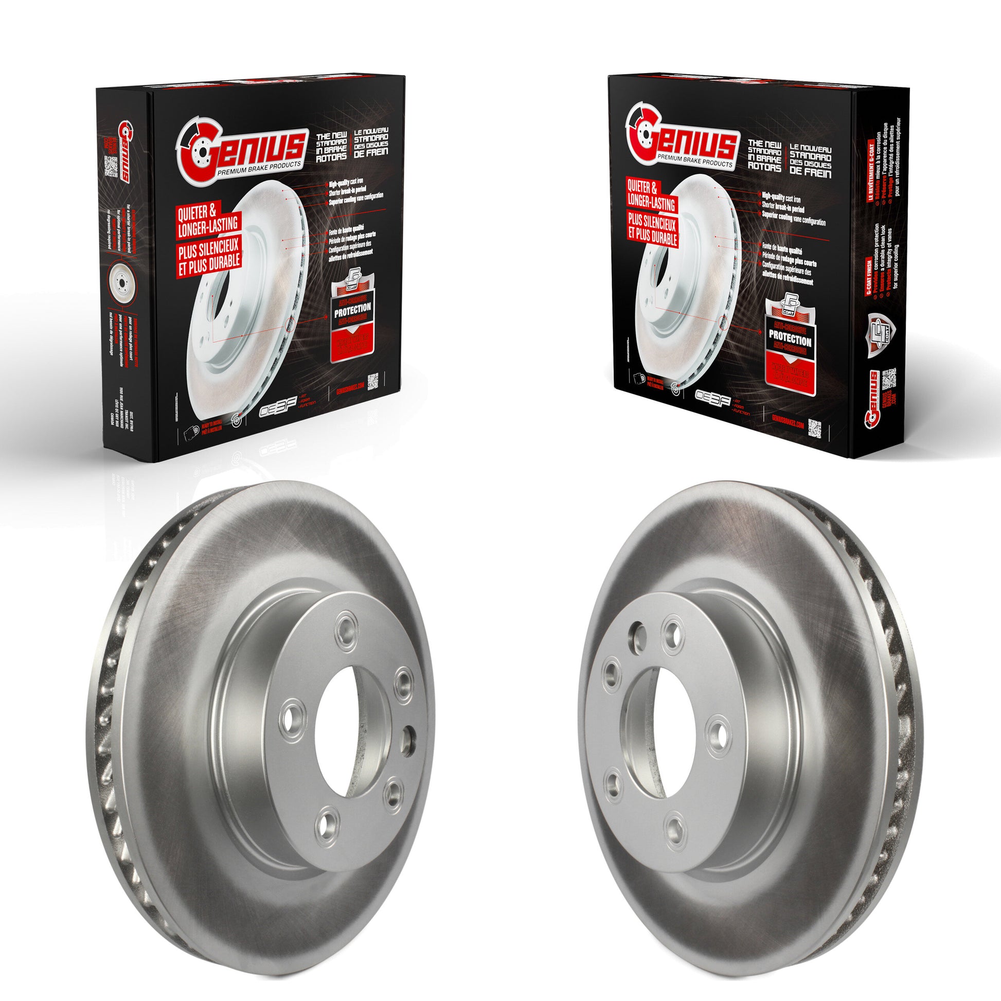 Genius KG-101483 Disc Brake Rotor for 2003-2017 Porsche Cayenne, Volkswagen Touareg - Front
