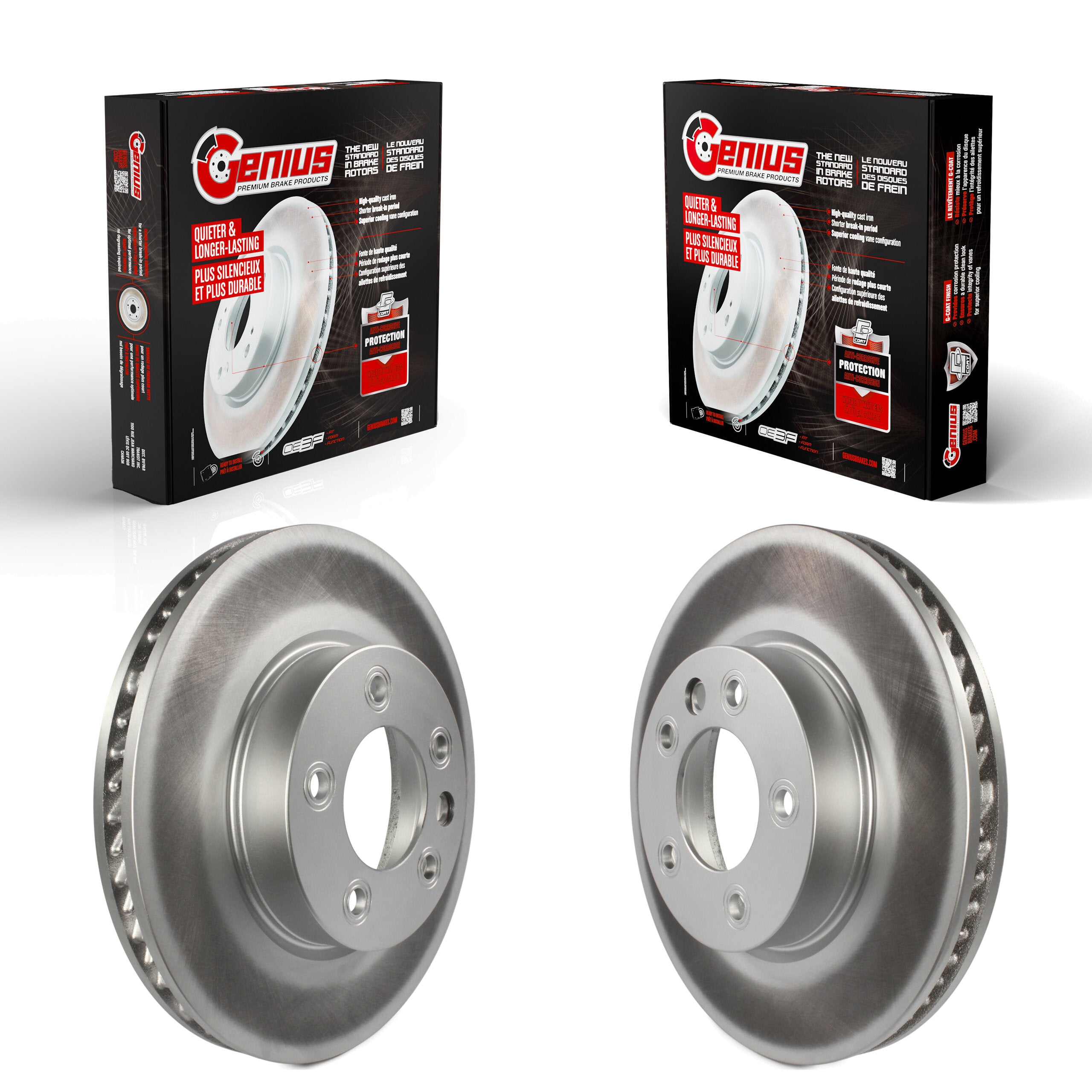 Genius KG-101483 Disc Brake Rotor for 2003-2017 Porsche Cayenne, Volkswagen Touareg - Front