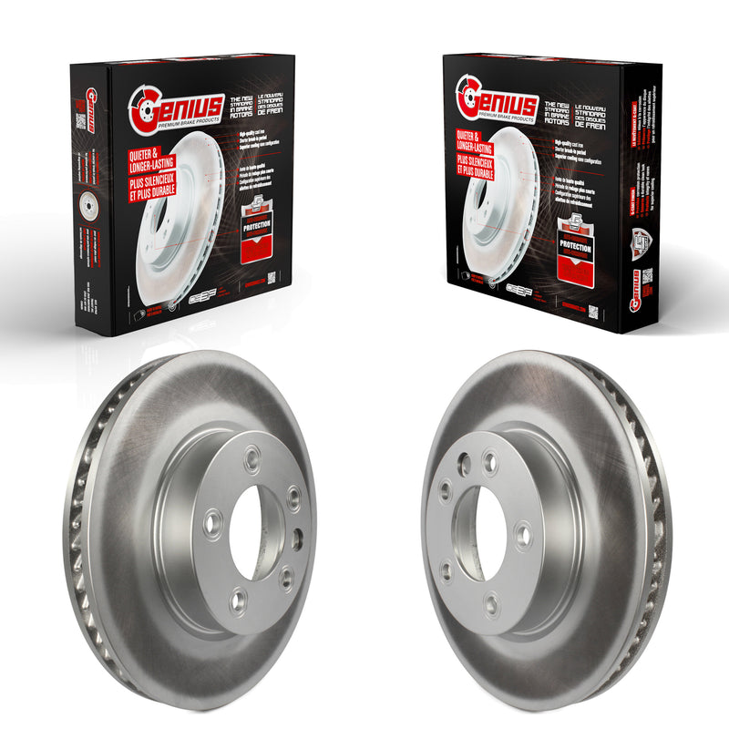 Genius KG-101483 Disc Brake Rotor for 2003-2017 Porsche Cayenne, Volkswagen Touareg - Front
