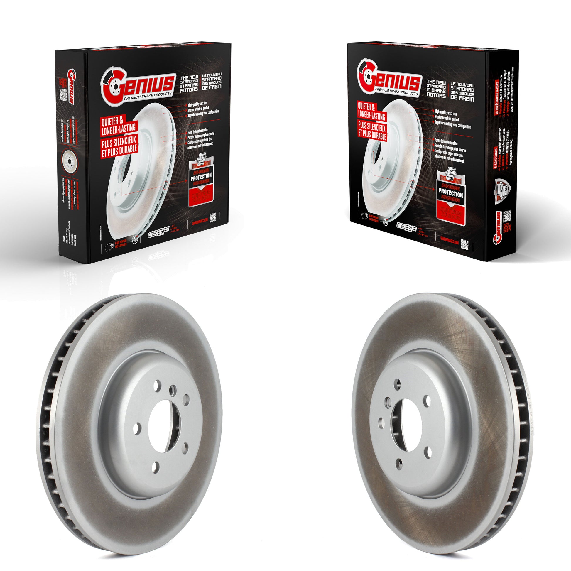 Genius KG-101488 Disc Brake Rotor for 2009-2017 BMW 550i GT, BMW 550i GT xDrive and More - Front
