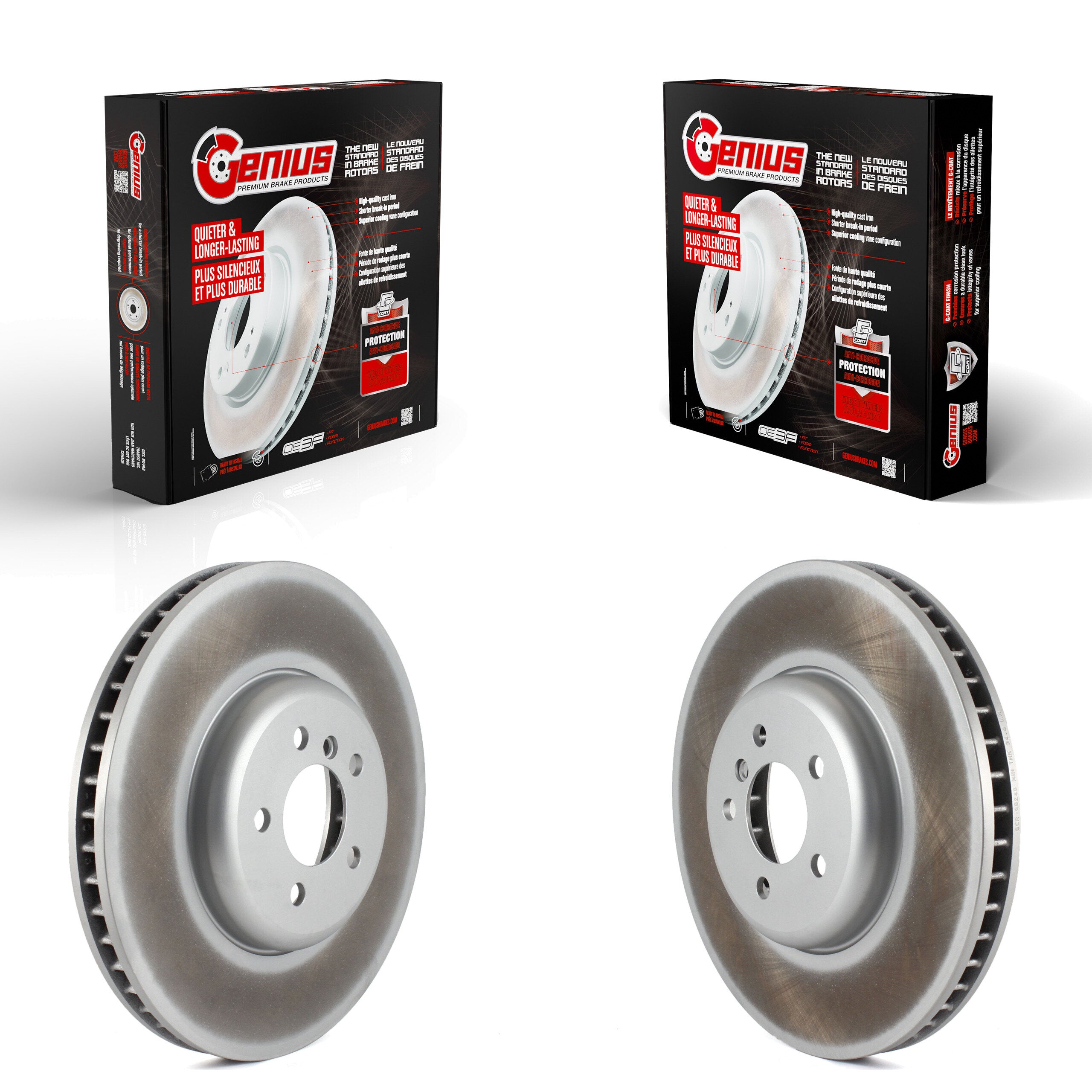 Genius KG-101488 Disc Brake Rotor for 2009-2017 BMW 550i GT, BMW 550i GT xDrive and More - Front