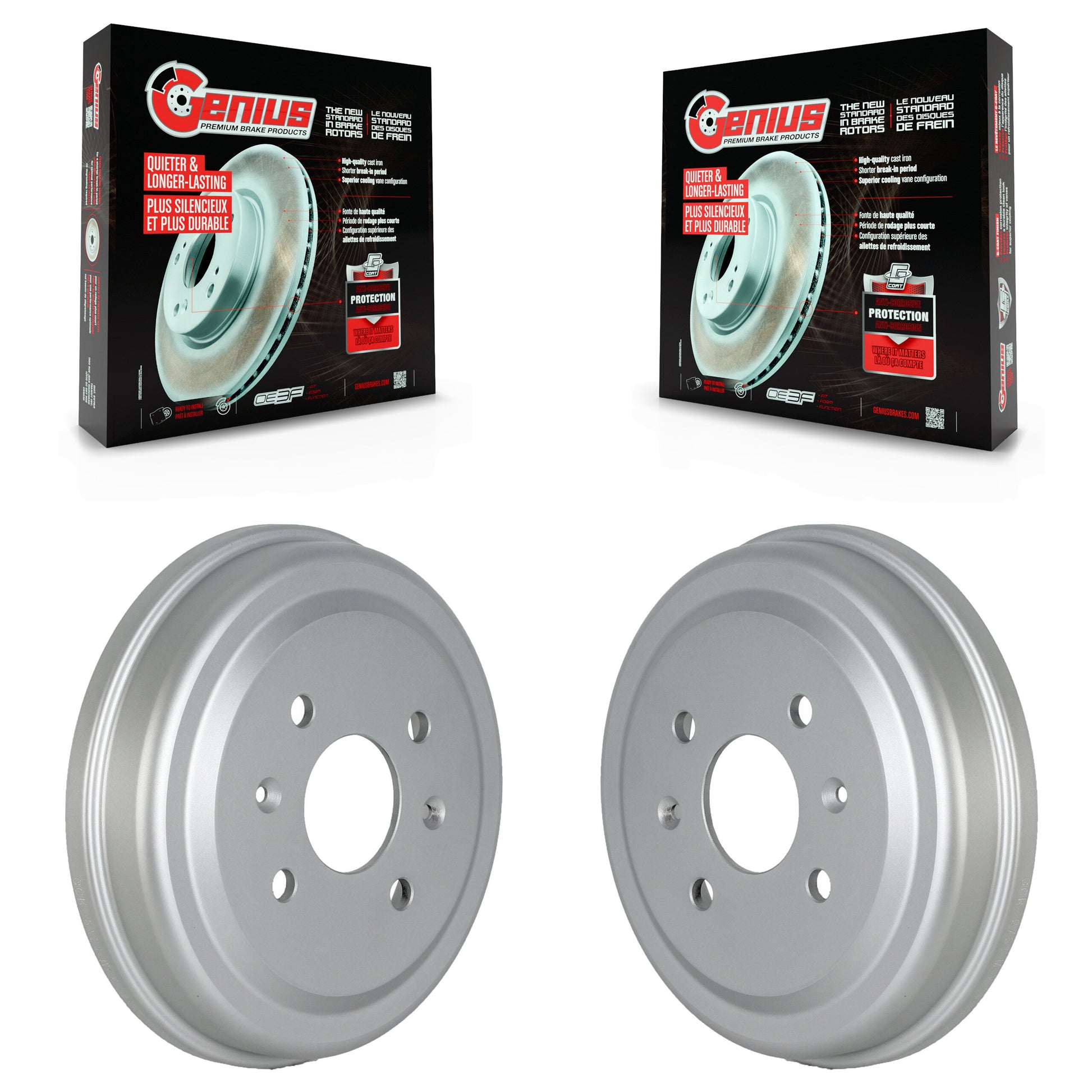 Genius KG-101489 Brake Drum for 2004-2015 Chevrolet Spark, Pontiac G3 and More - Rear