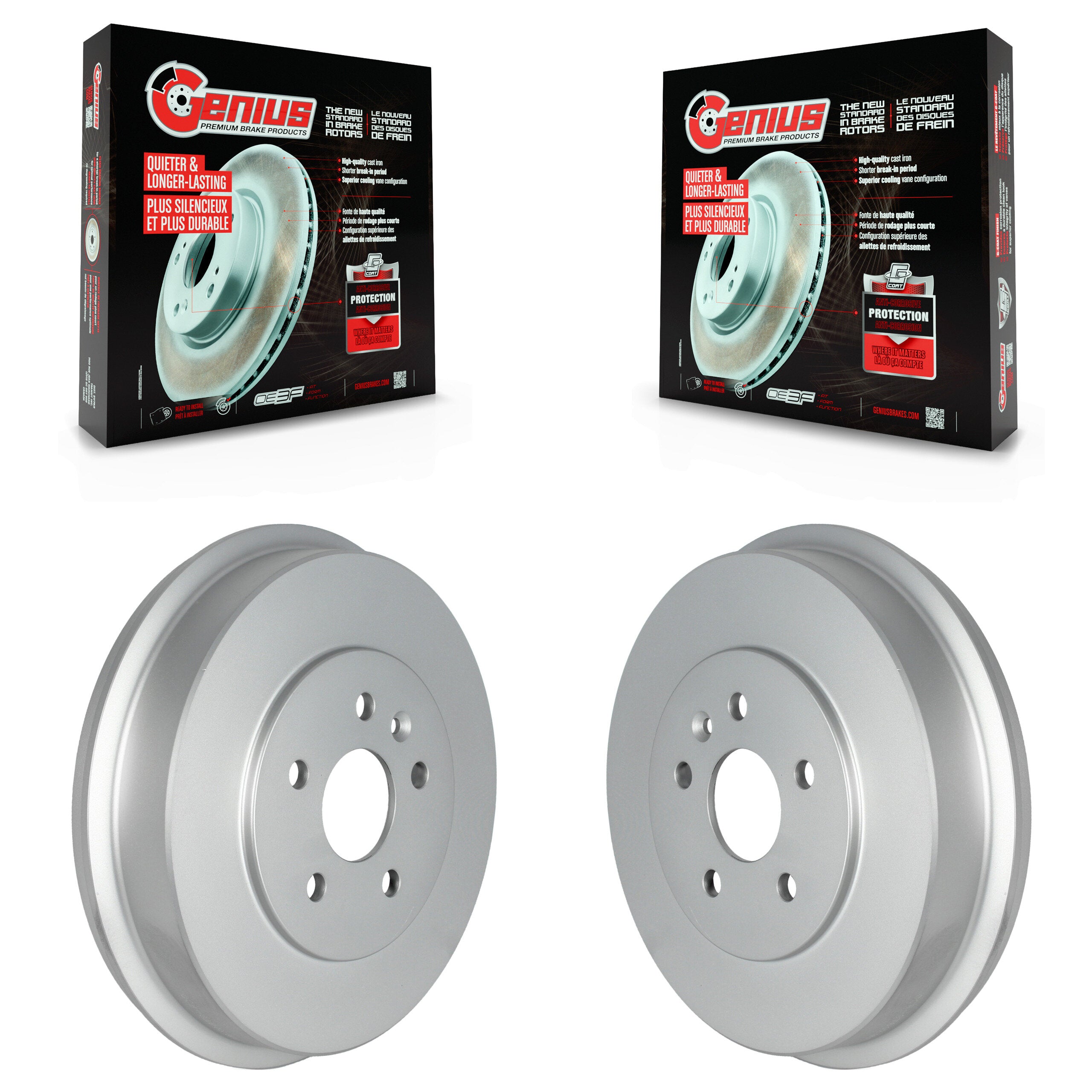 Genius KG-101490 Brake Drum for 2011-2016 Chevrolet Cruze, Chevrolet Cruze Limited - Rear